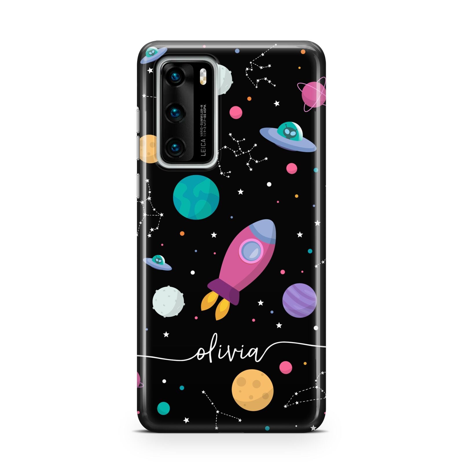 Galaxy Artwork with Name Huawei P40 Phone Case