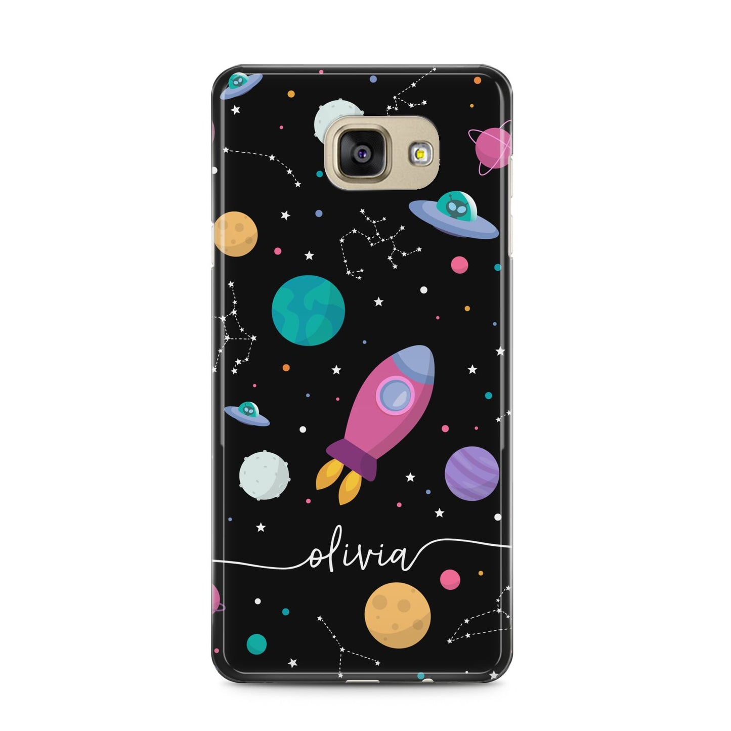 Galaxy Artwork with Name Samsung Galaxy A5 2016 Case on gold phone