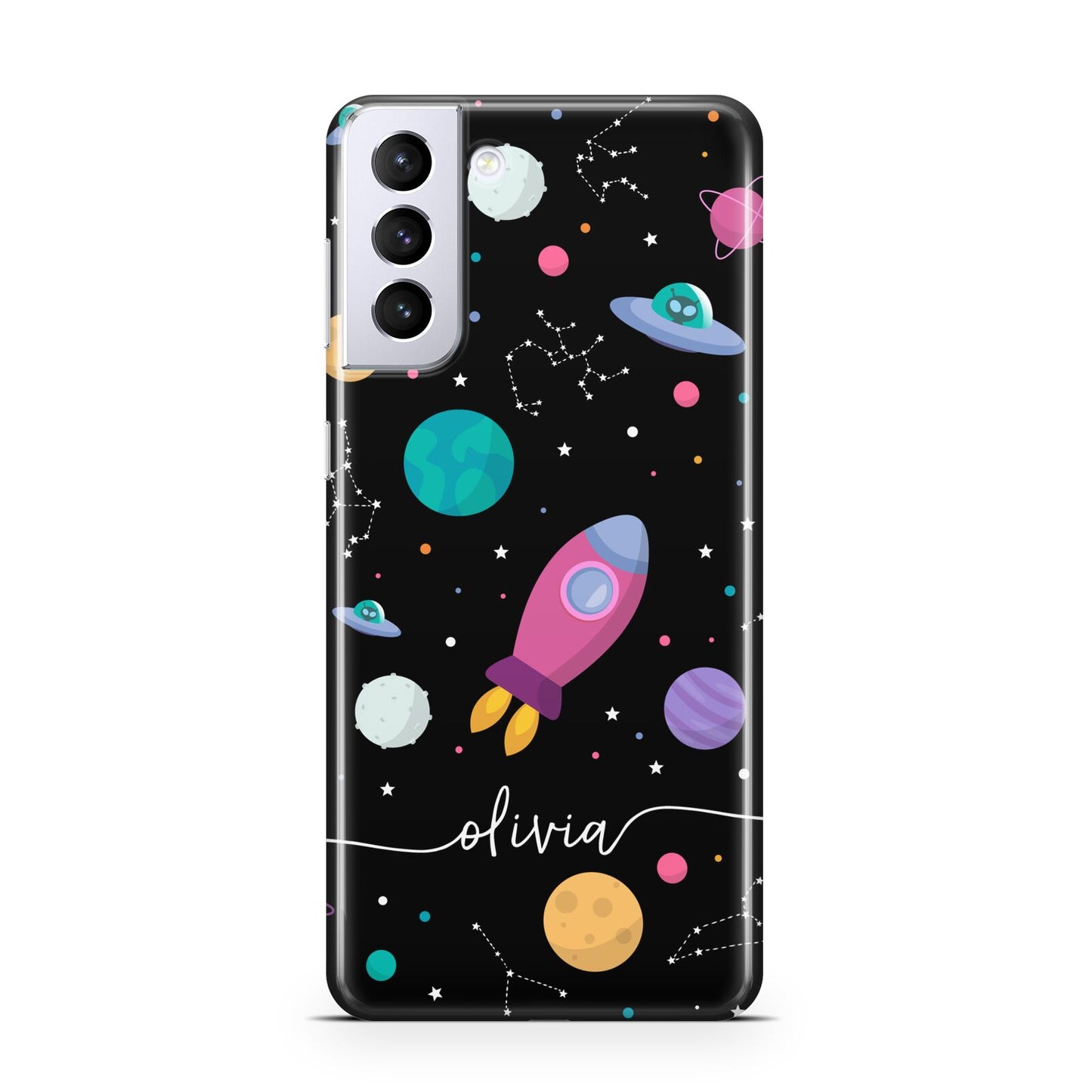 Galaxy Artwork with Name Samsung S21 Plus Case