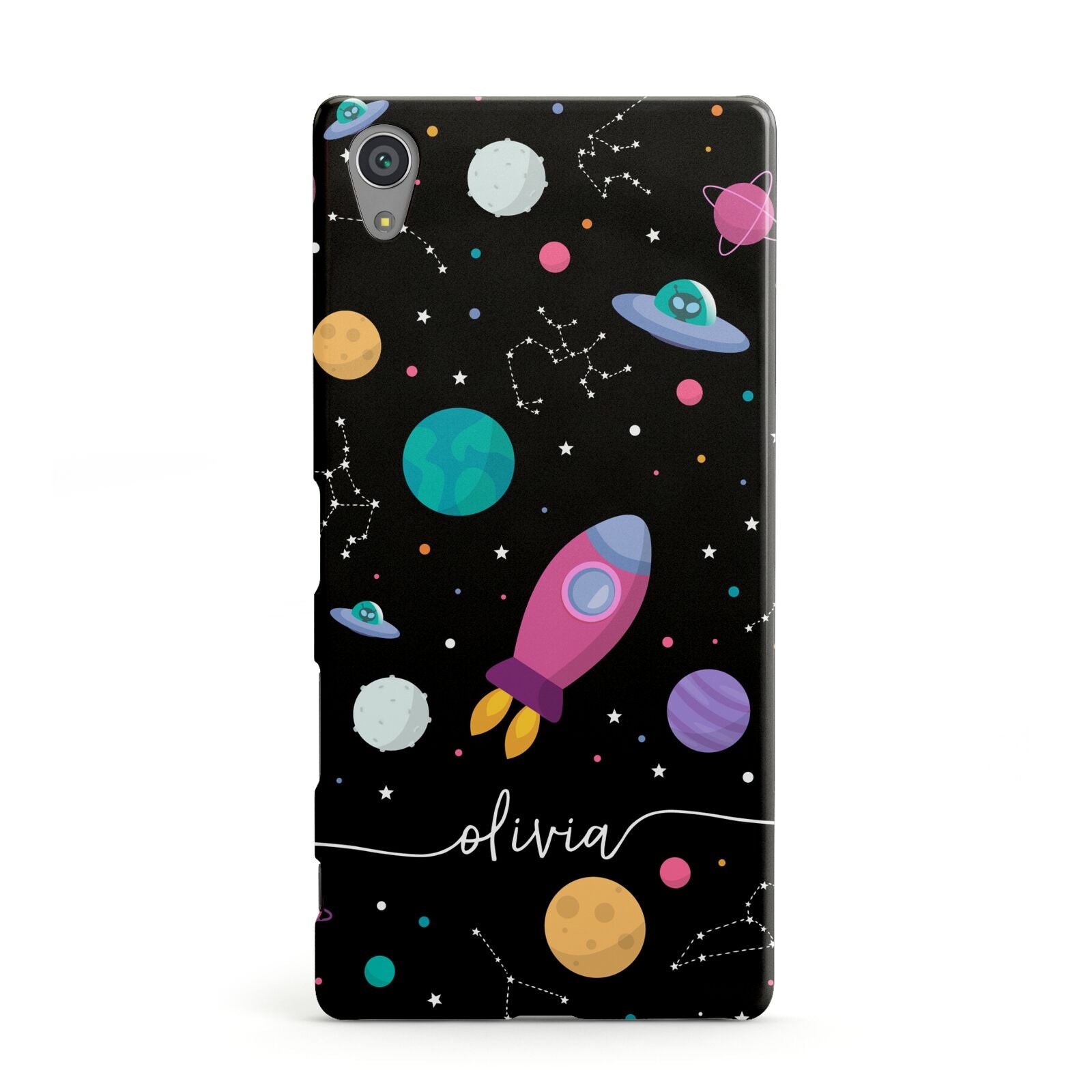 Galaxy Artwork with Name Sony Xperia Case