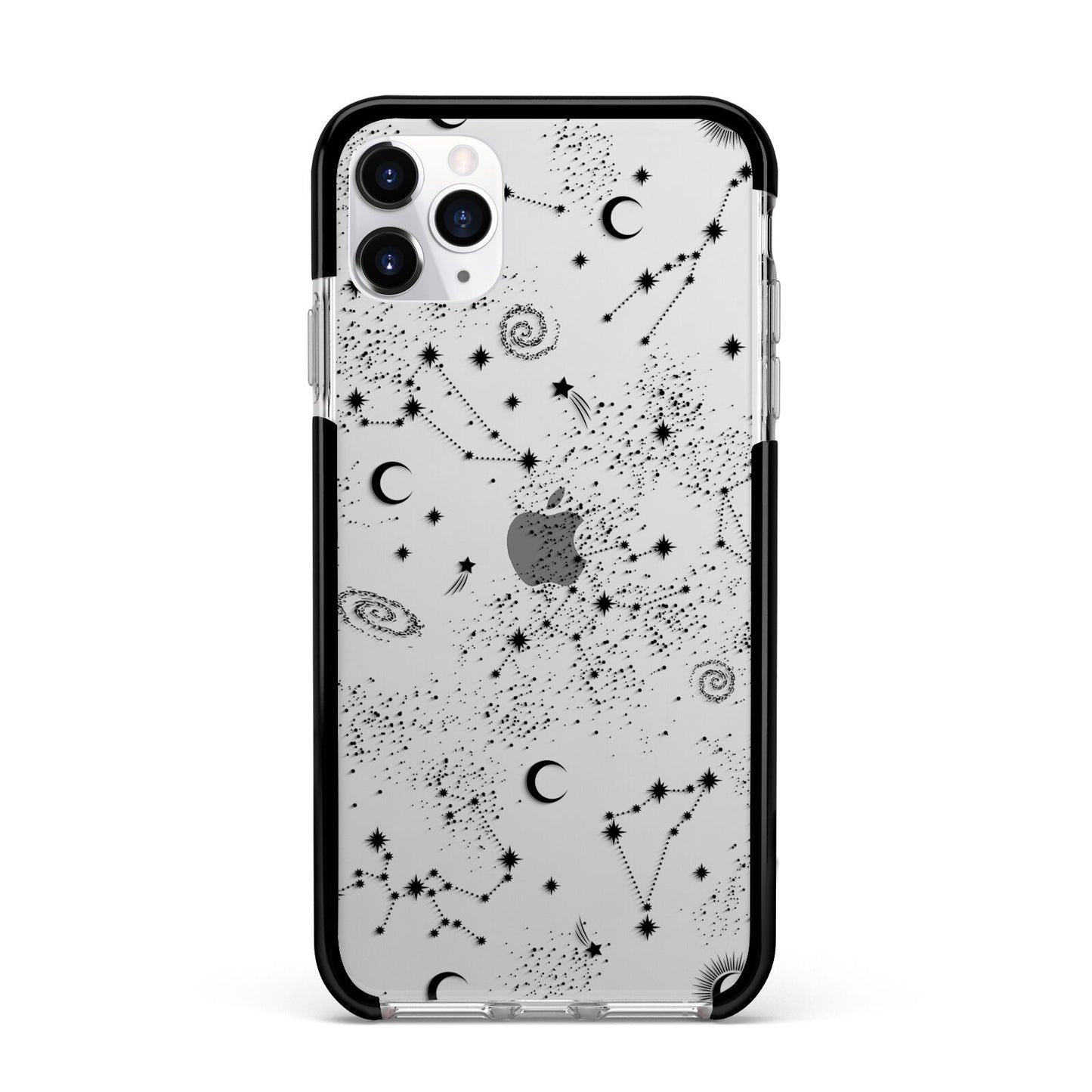 Galaxy Constellation Apple iPhone 11 Pro Max in Silver with Black Impact Case