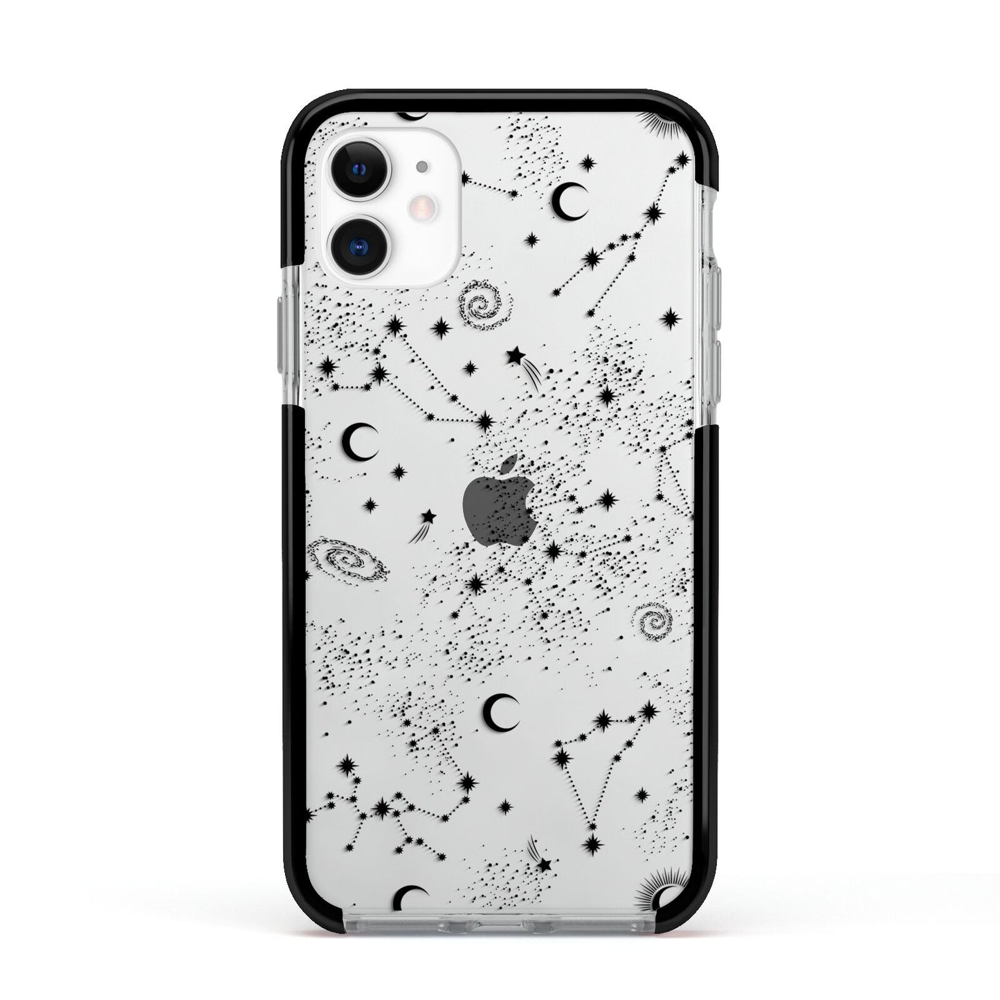 Galaxy Constellation Apple iPhone 11 in White with Black Impact Case