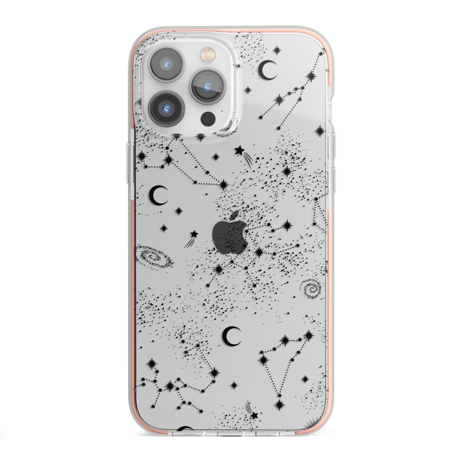 Galaxy Constellation iPhone 13 Pro Max TPU Impact Case with Pink Edges