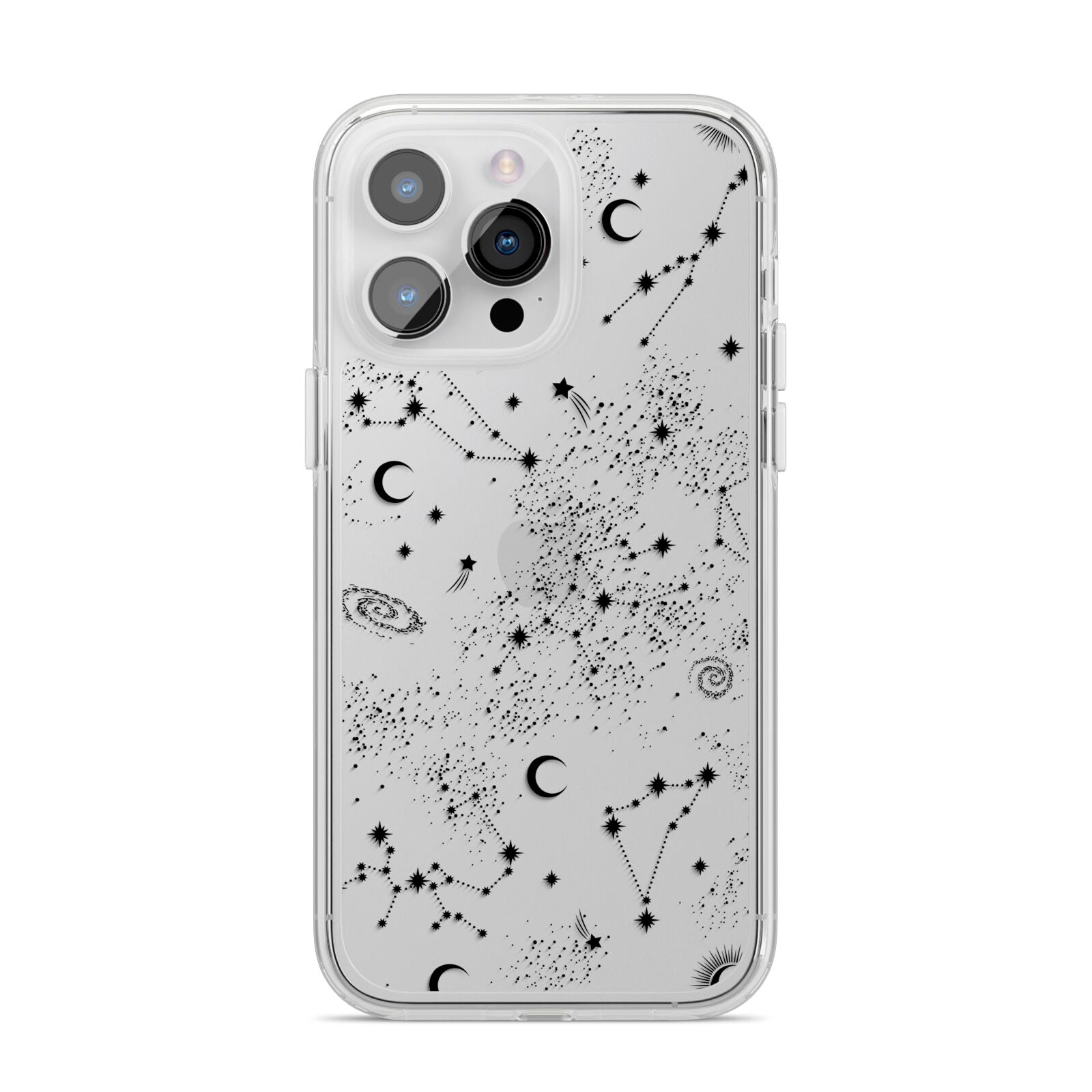 Galaxy Constellation iPhone 14 Pro Max Clear Tough Case Silver