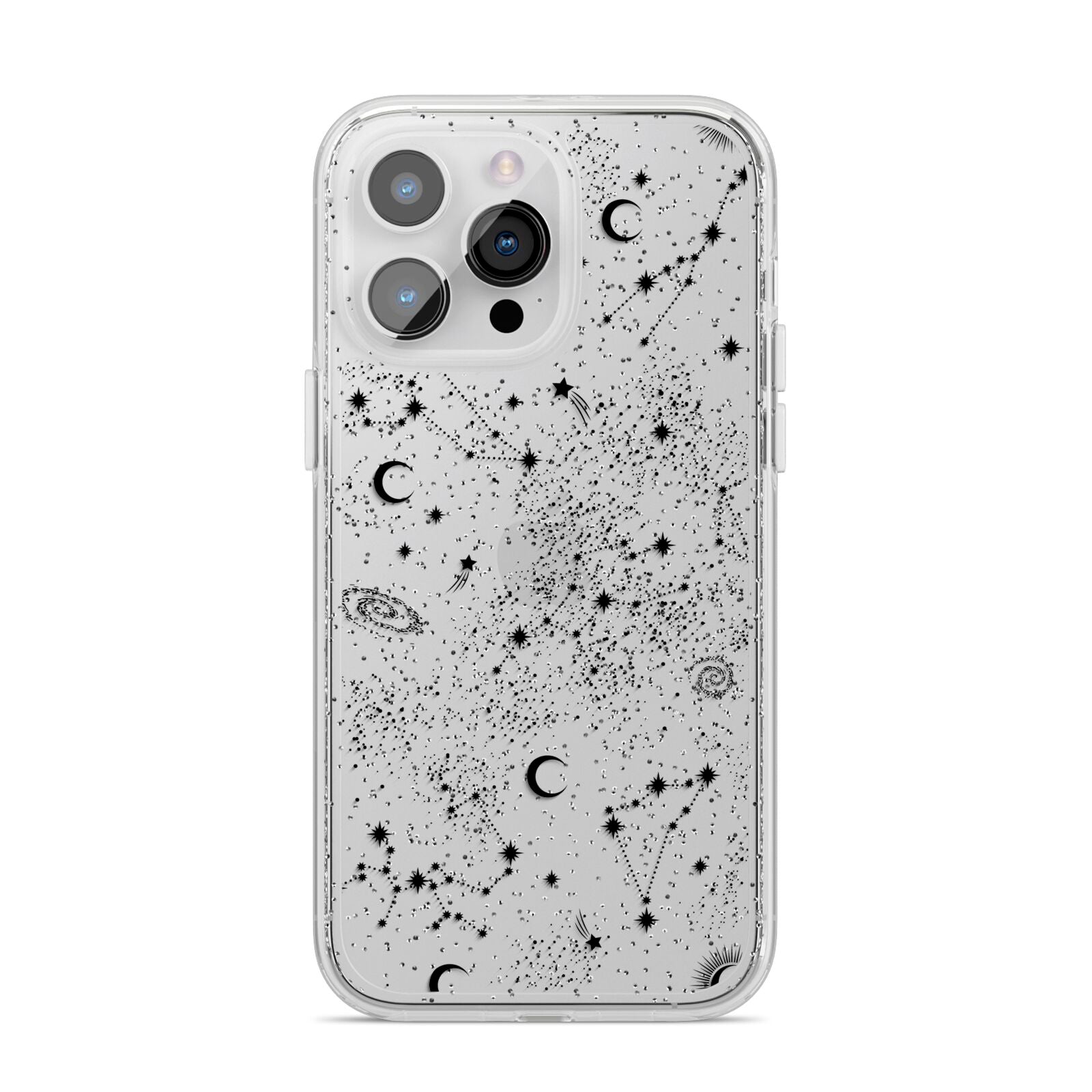 Galaxy Constellation iPhone 14 Pro Max Glitter Tough Case Silver