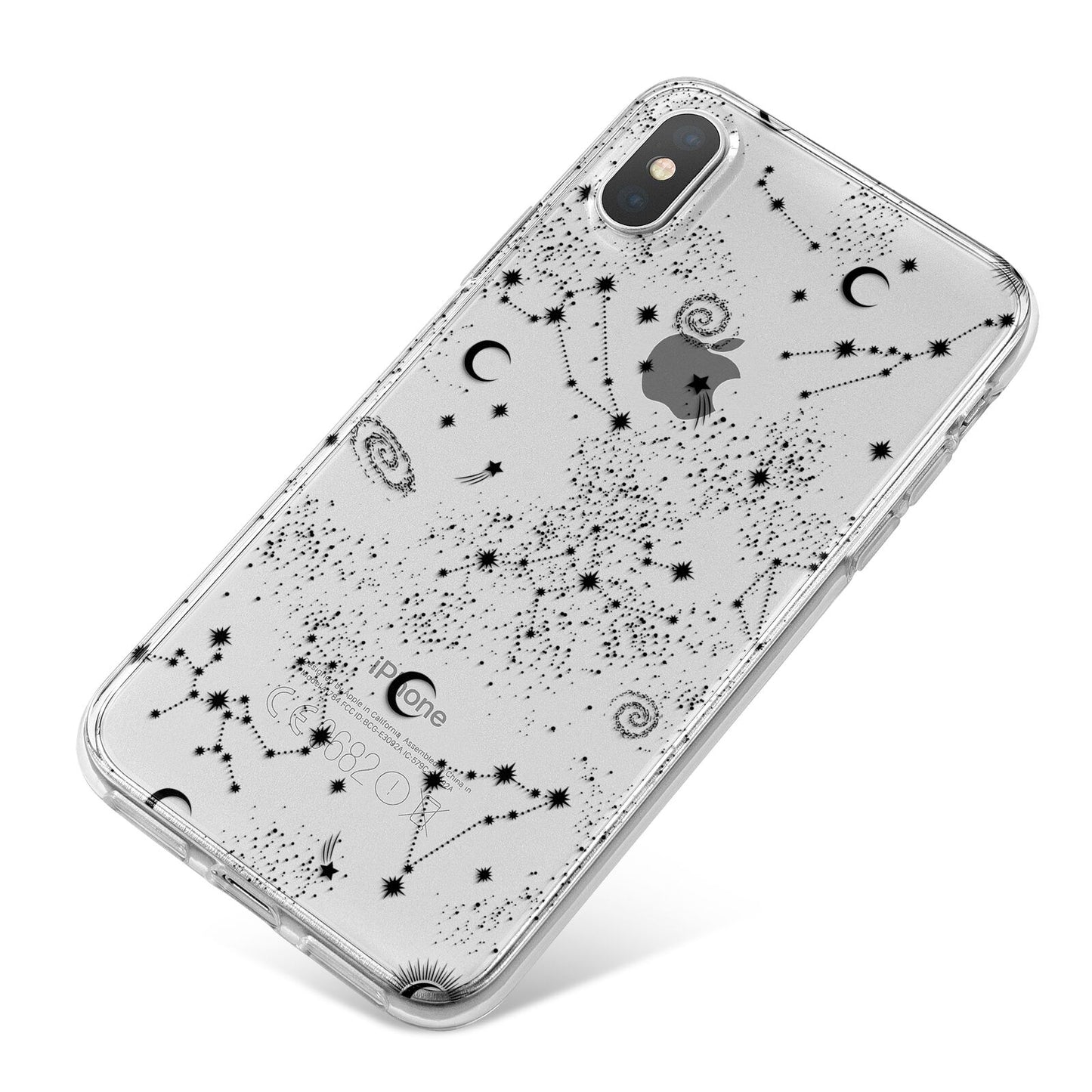 Galaxy Constellation iPhone X Bumper Case on Silver iPhone