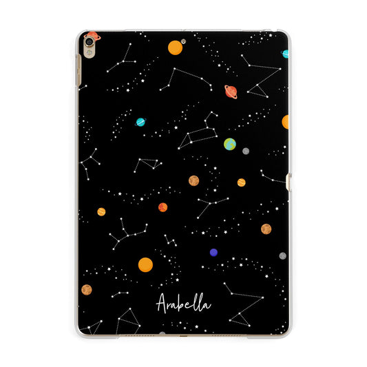 Galaxy Scene with Name Apple iPad Gold Case