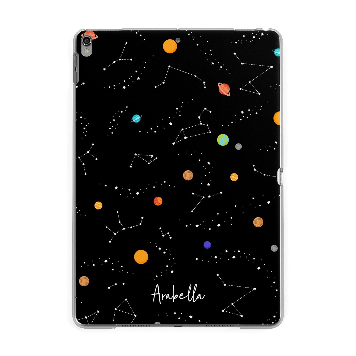 Galaxy Scene with Name Apple iPad Grey Case