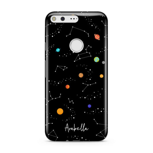 Galaxy Scene with Name Google Pixel Case