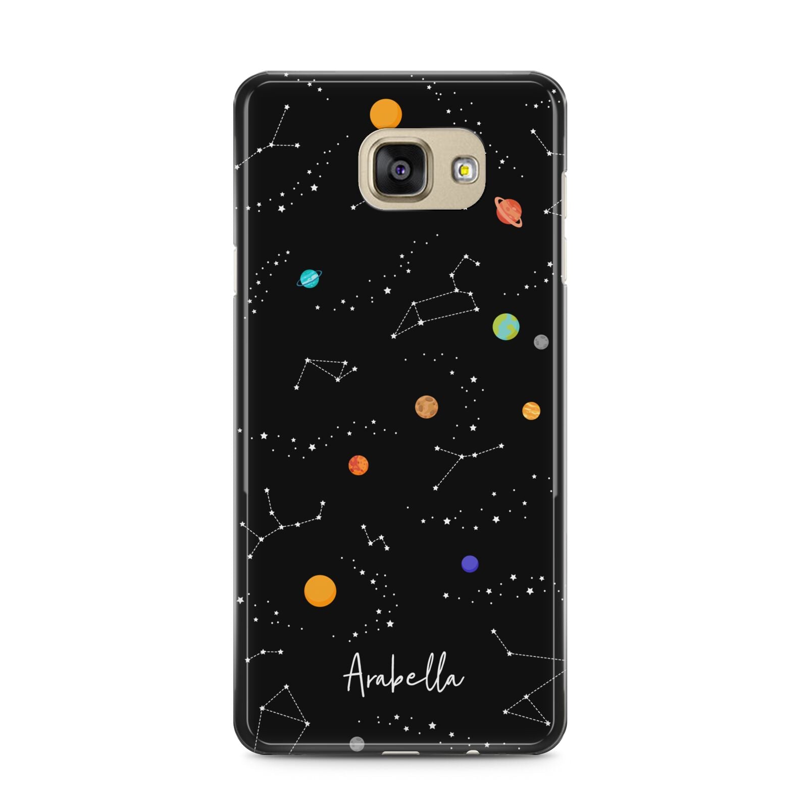 Galaxy Scene with Name Samsung Galaxy A5 2016 Case on gold phone
