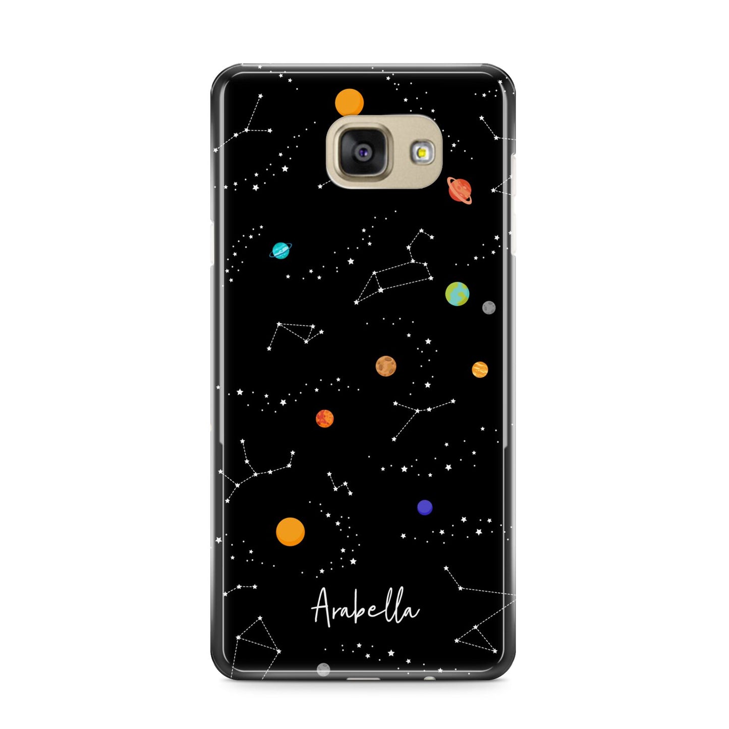 Galaxy Scene with Name Samsung Galaxy A9 2016 Case on gold phone