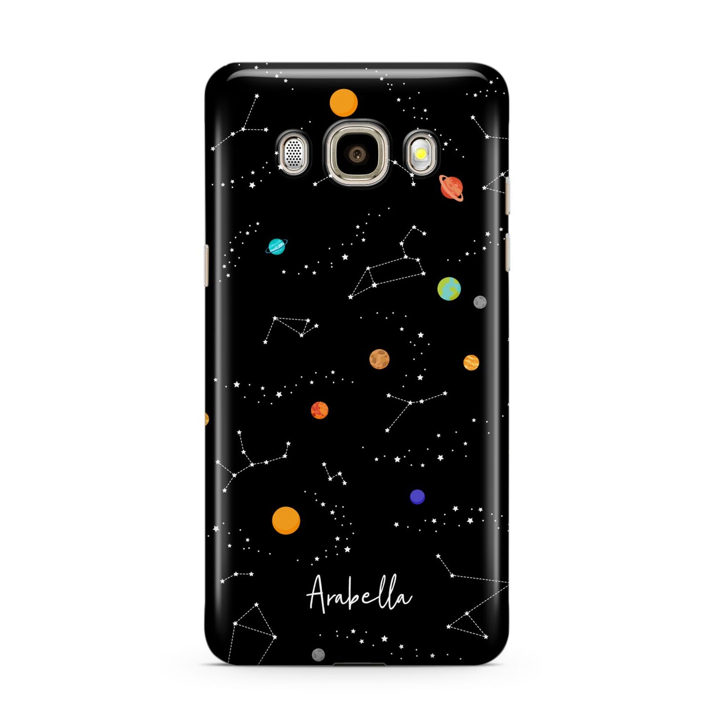 Galaxy Scene with Name Samsung Galaxy J7 2016 Case on gold phone
