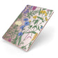 Garden Florals Apple iPad Case on Rose Gold iPad Side View