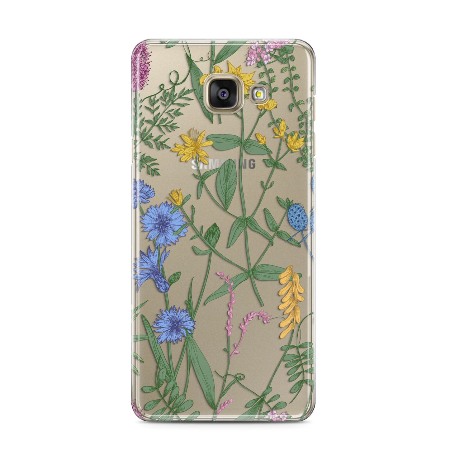 Garden Florals Samsung Galaxy A3 2016 Case on gold phone