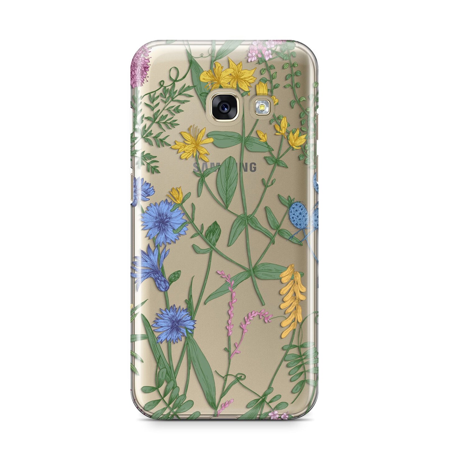 Garden Florals Samsung Galaxy A3 2017 Case on gold phone