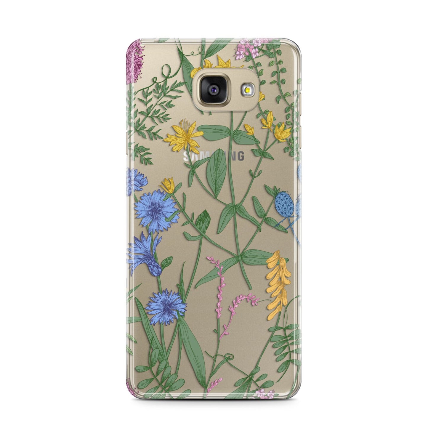 Garden Florals Samsung Galaxy A7 2016 Case on gold phone