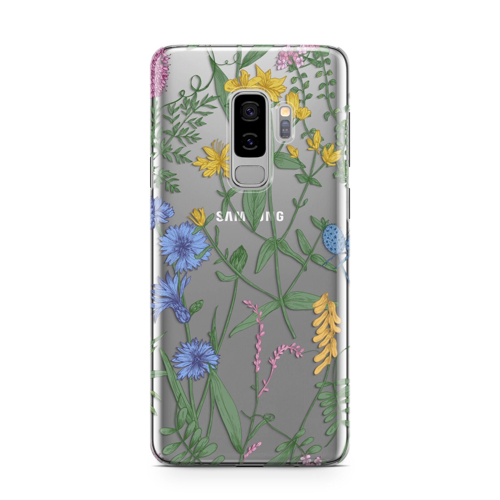 Garden Florals Samsung Galaxy S9 Plus Case on Silver phone