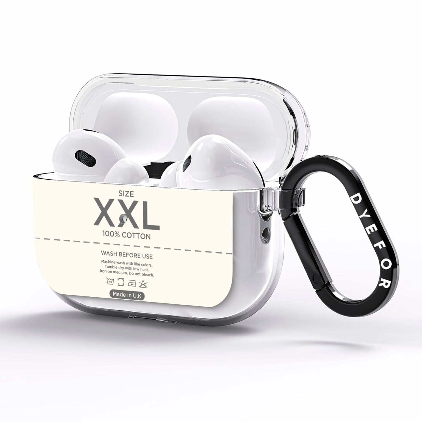 Garment Label AirPods Pro Clear Case Side Image