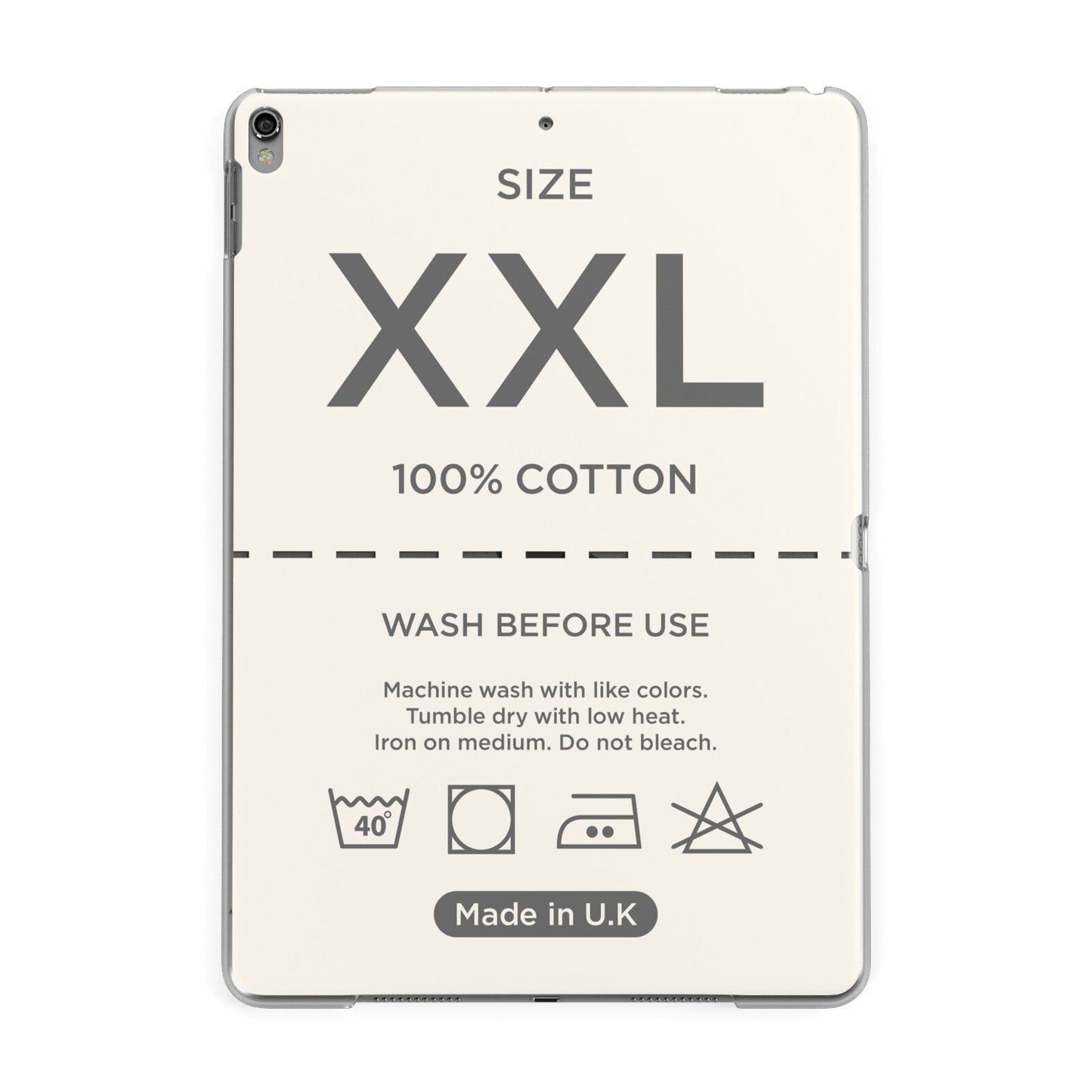 Garment Label Apple iPad Grey Case