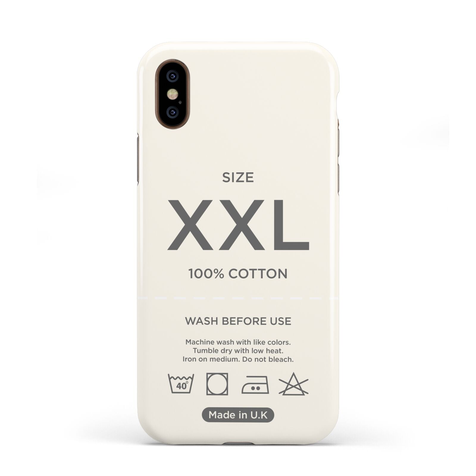 Garment Label Apple iPhone XS 3D Tough