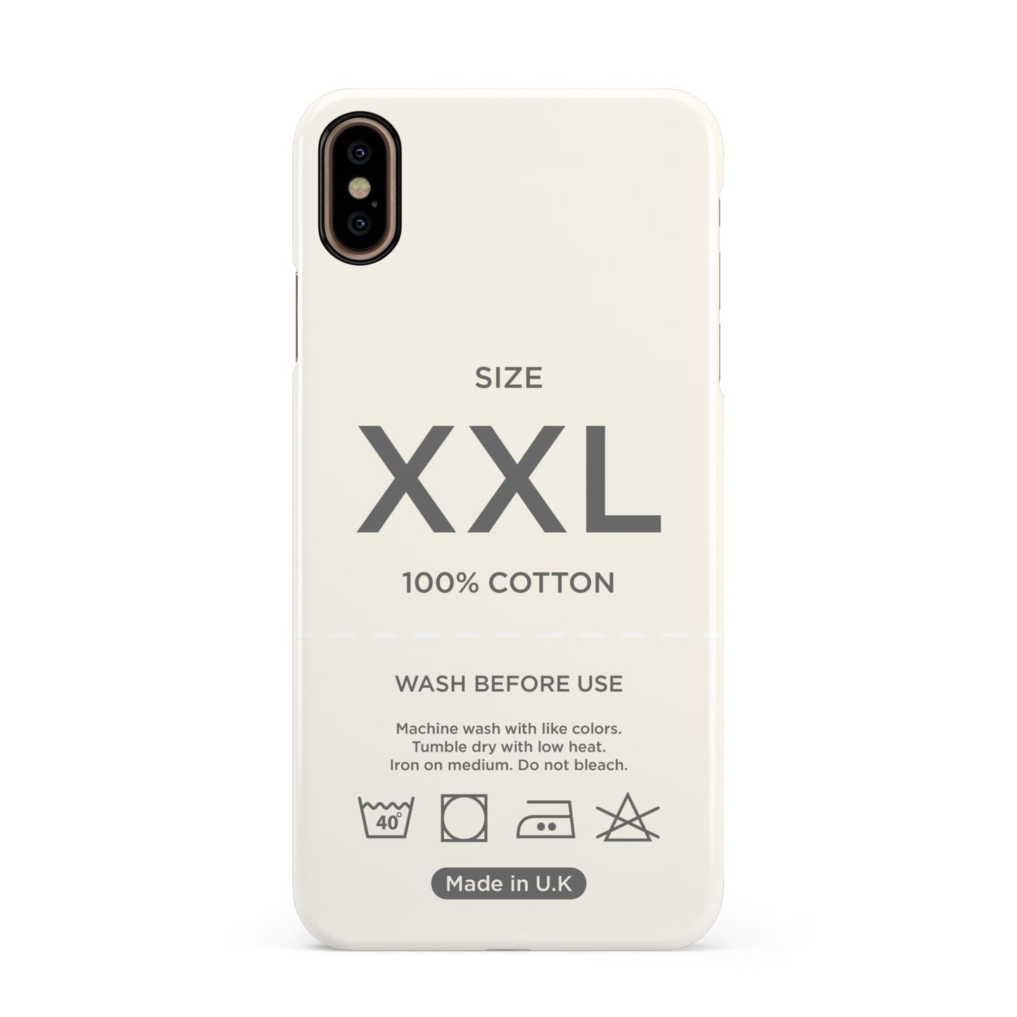 Garment Label Apple iPhone Xs Max 3D Snap Case