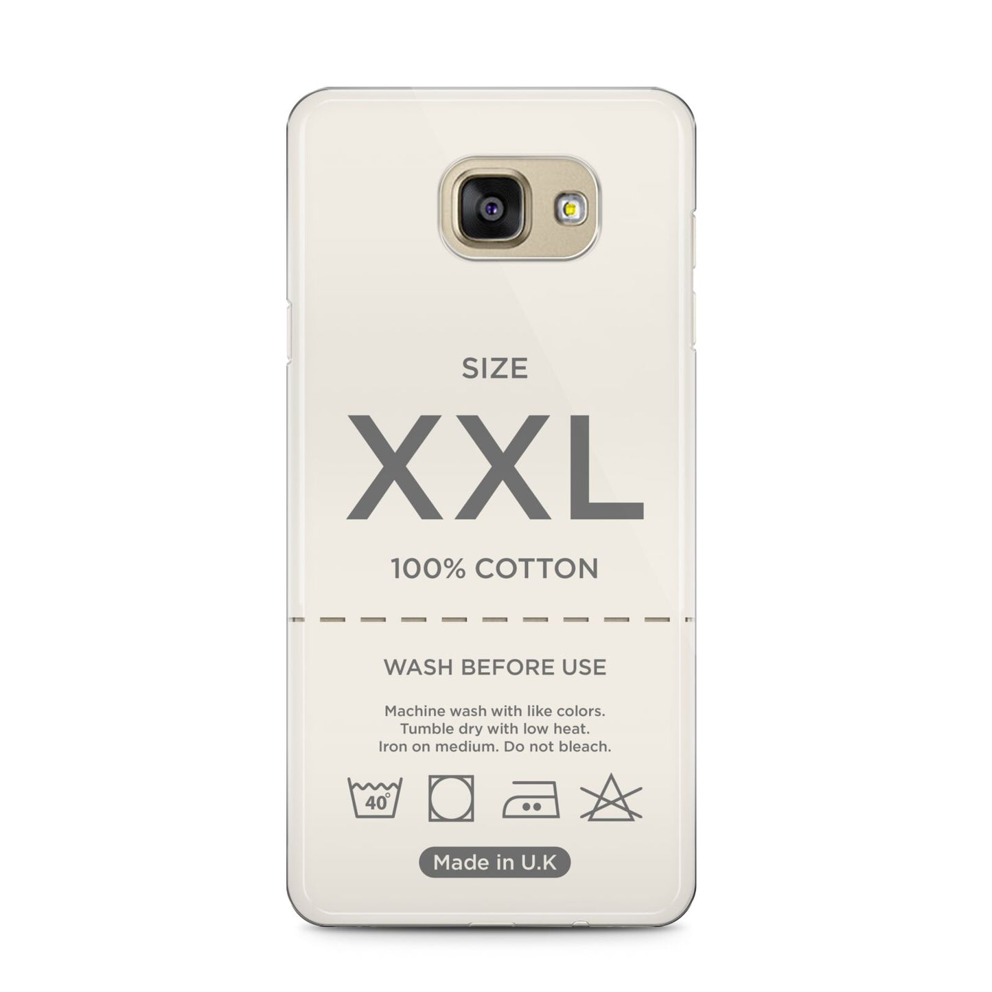 Garment Label Samsung Galaxy A5 2016 Case on gold phone