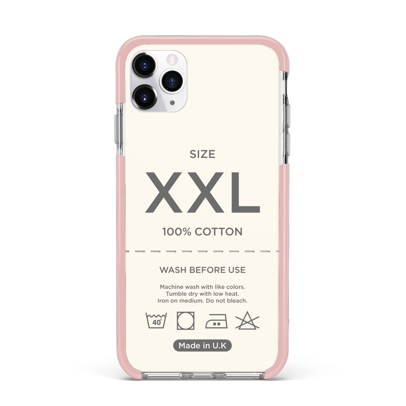 Garment Label iPhone 11 Pro Max Impact Pink Edge Case