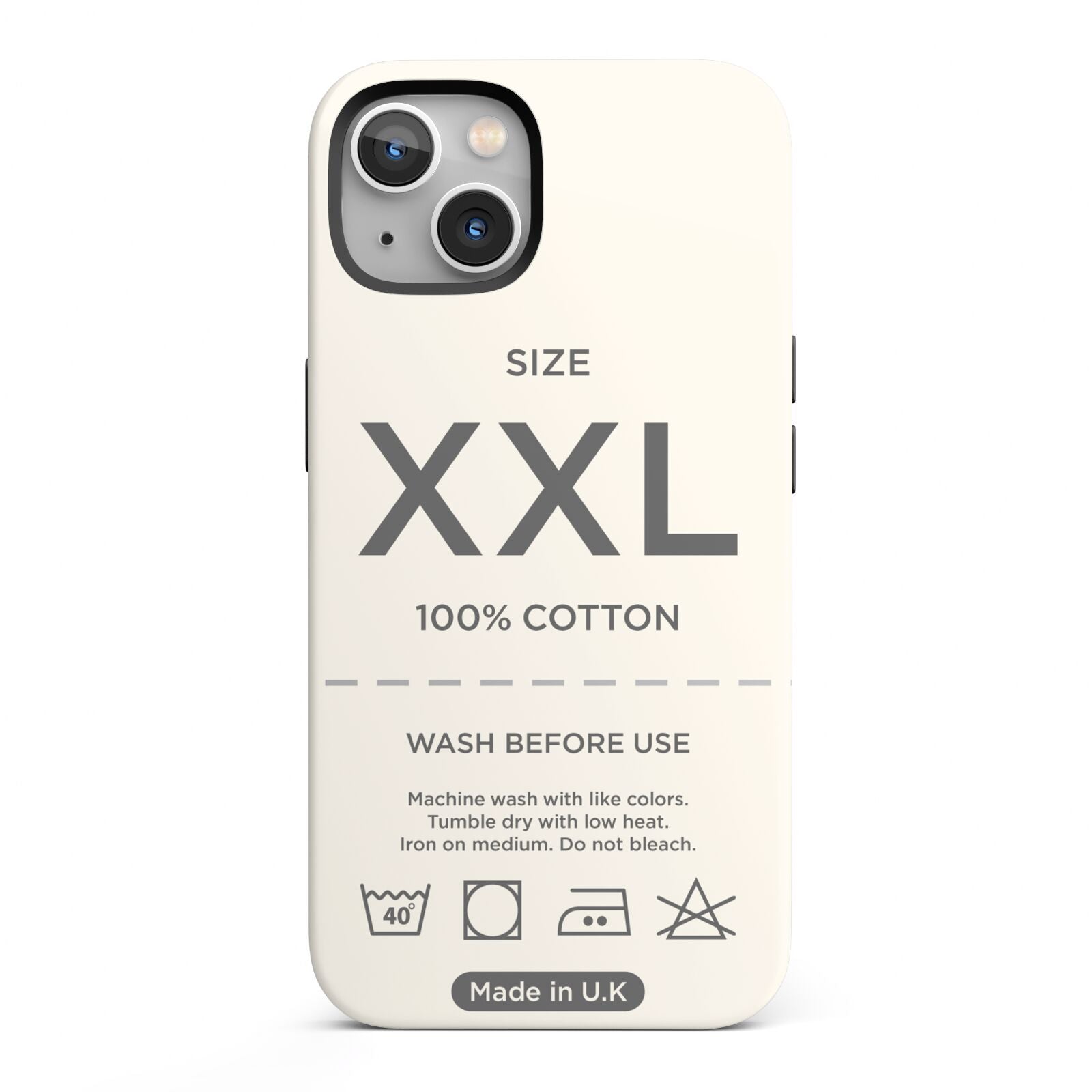 Garment Label iPhone 13 Full Wrap 3D Tough Case