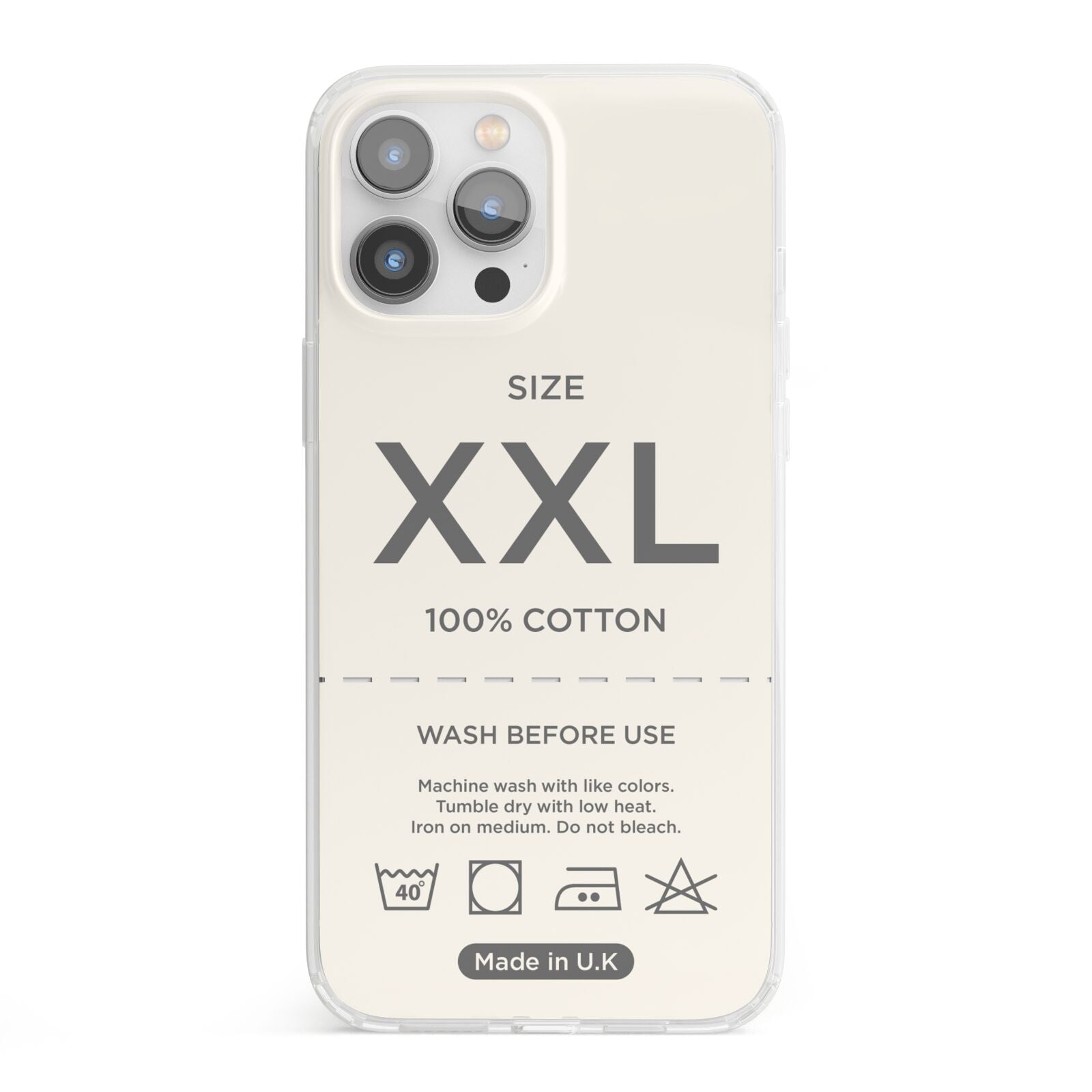 Garment Label iPhone 13 Pro Max Clear Bumper Case