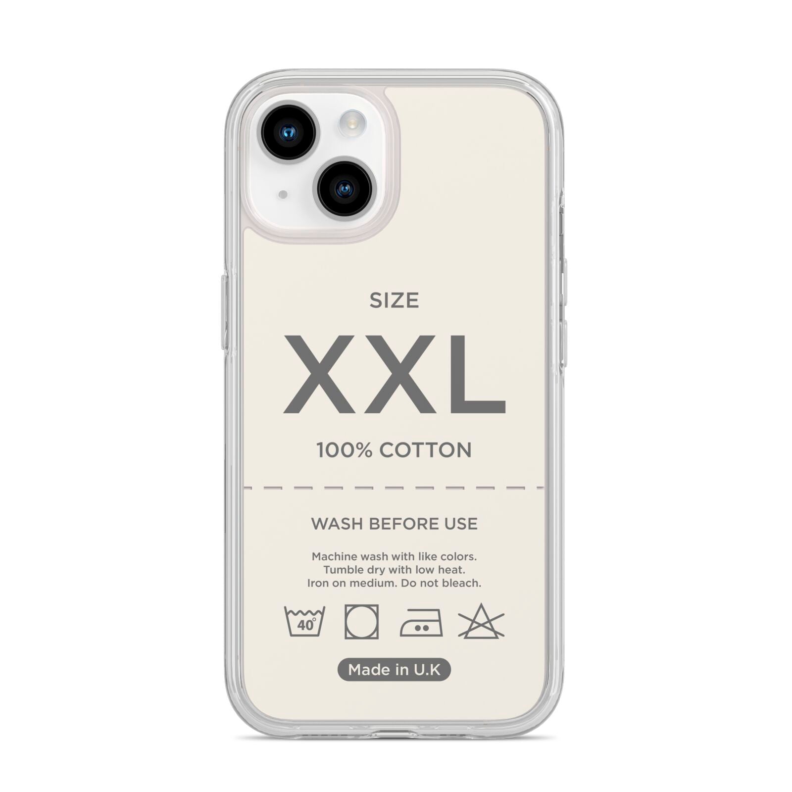 Garment Label iPhone 14 Clear Tough Case Starlight