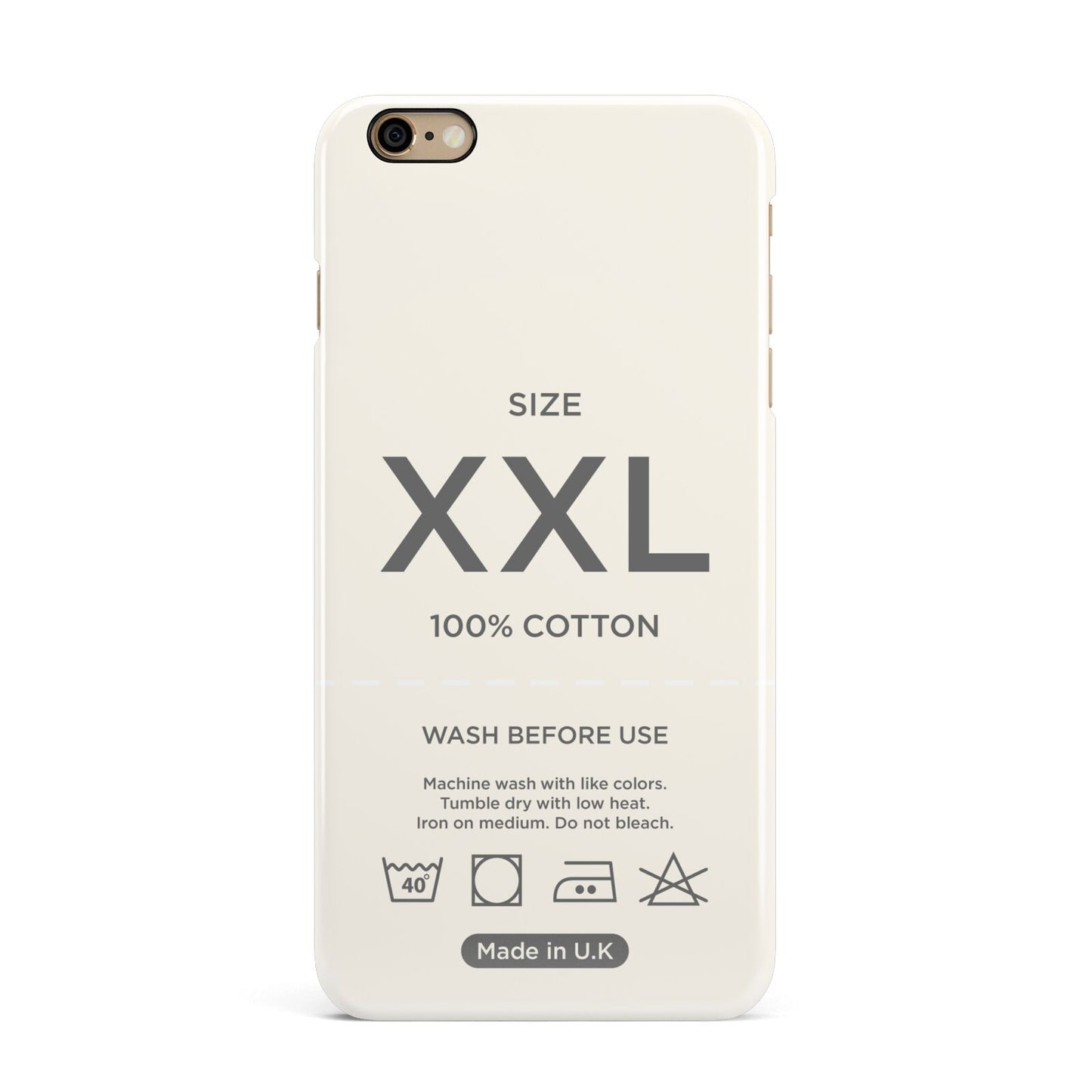 Garment Label iPhone 6 Plus 3D Snap Case on Gold Phone