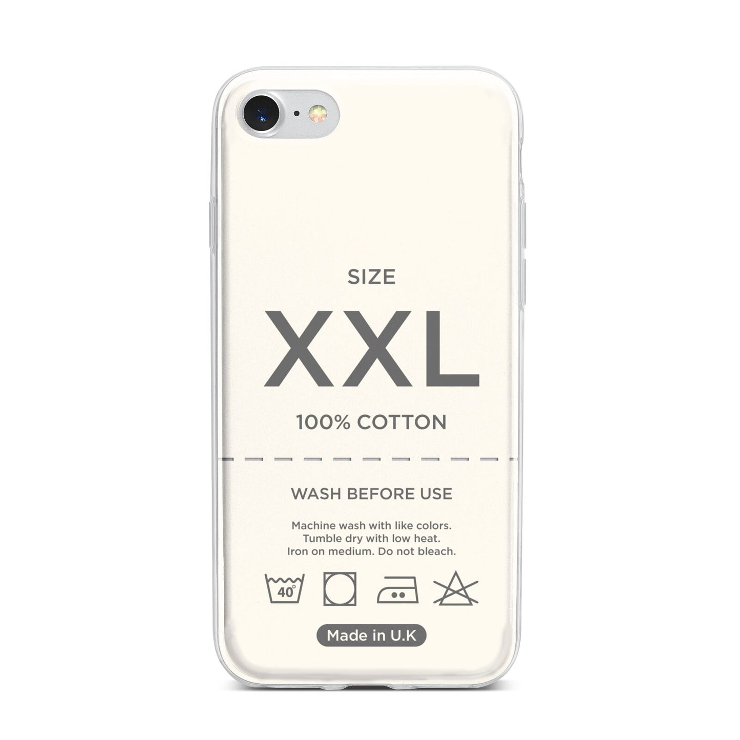 Garment Label iPhone 7 Bumper Case on Silver iPhone