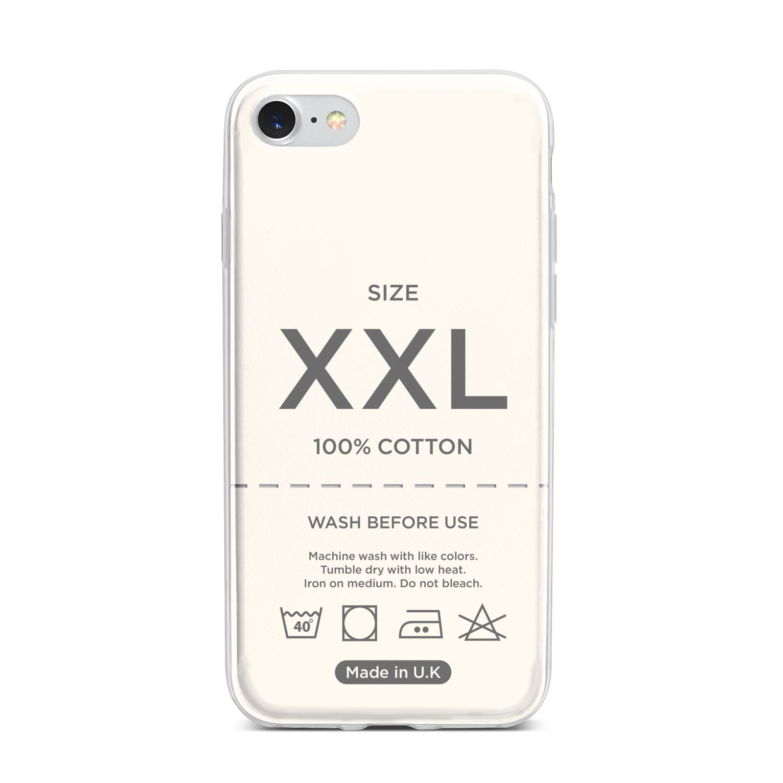 Garment Label iPhone 7 Bumper Case on Silver iPhone