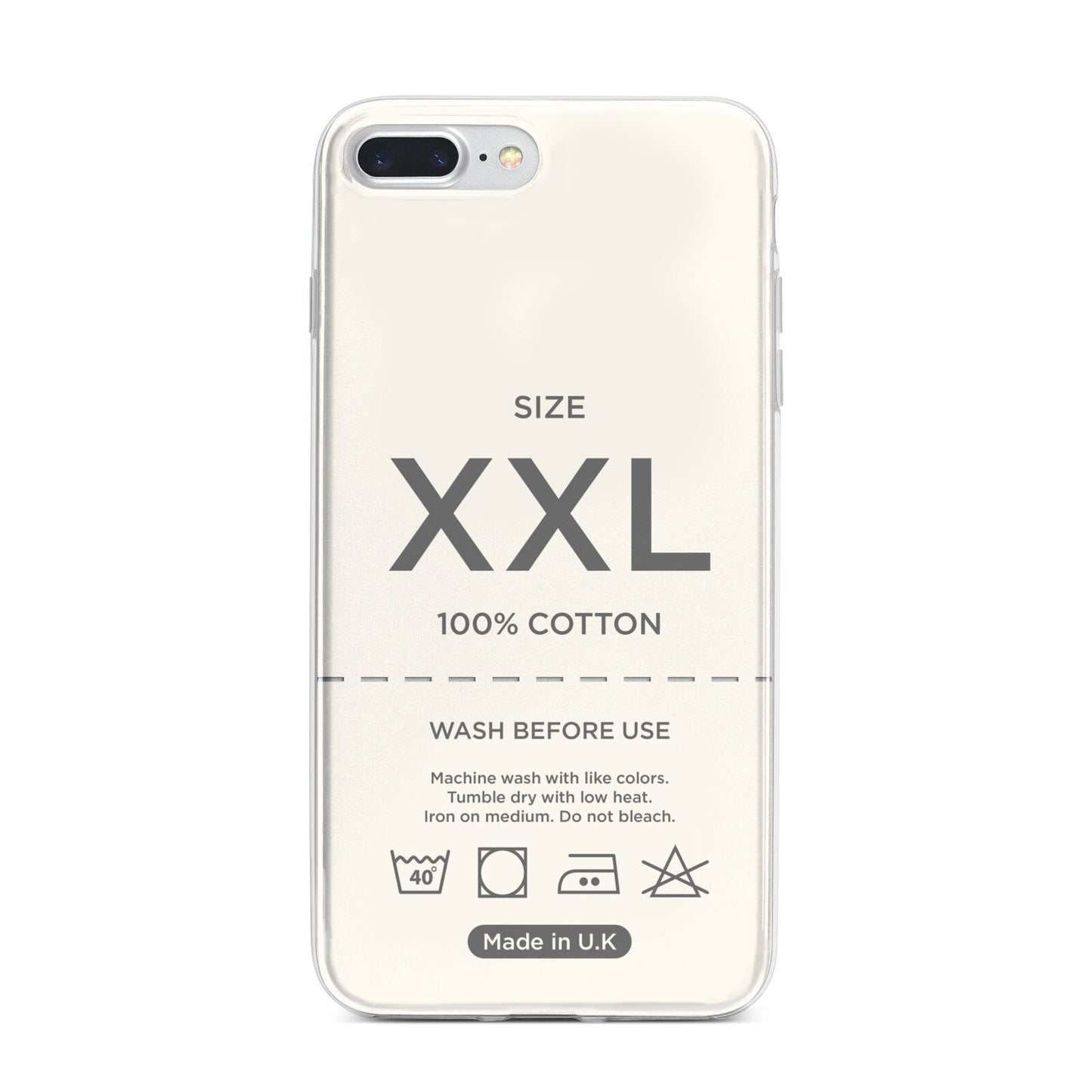 Garment Label iPhone 7 Plus Bumper Case on Silver iPhone