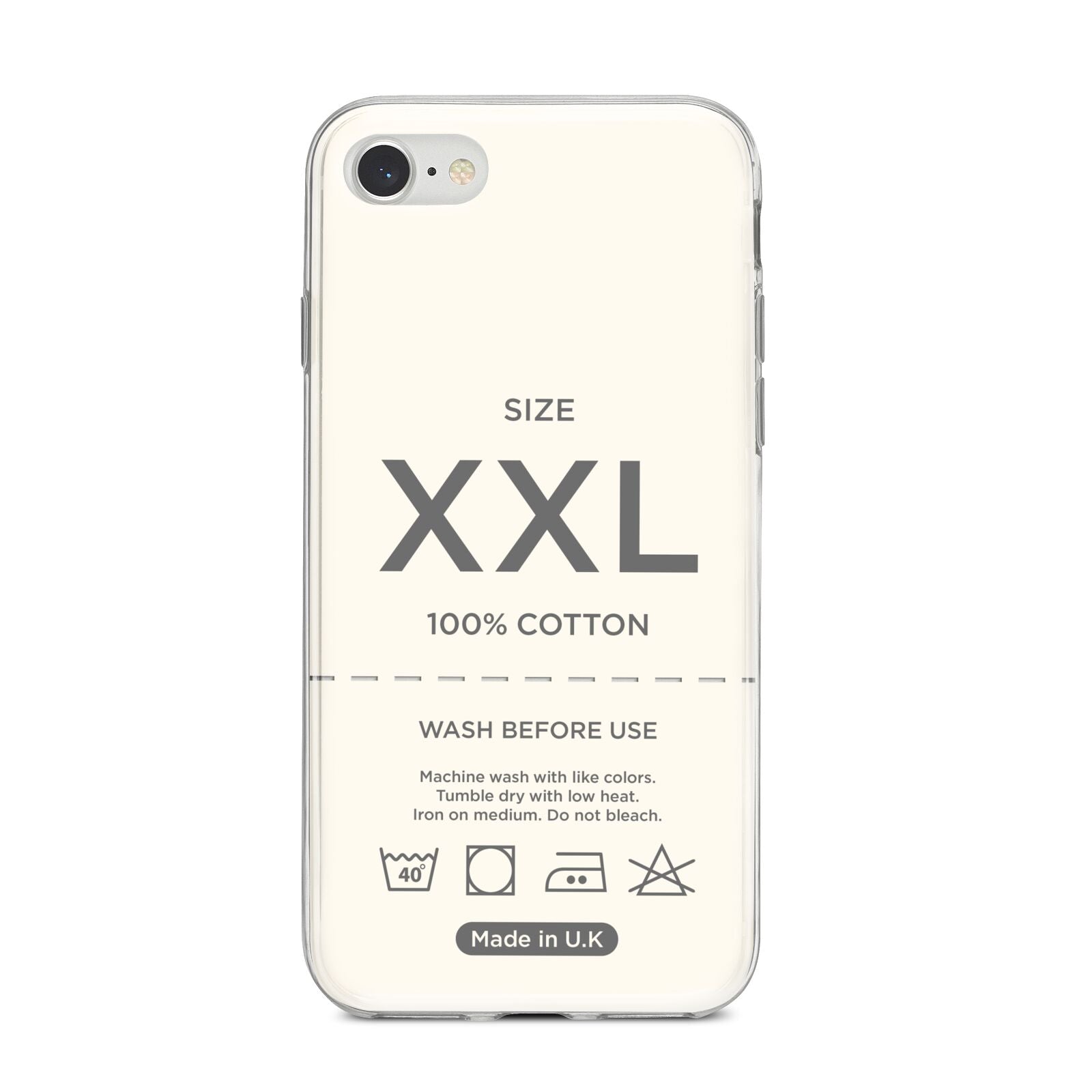 Garment Label iPhone 8 Bumper Case on Silver iPhone