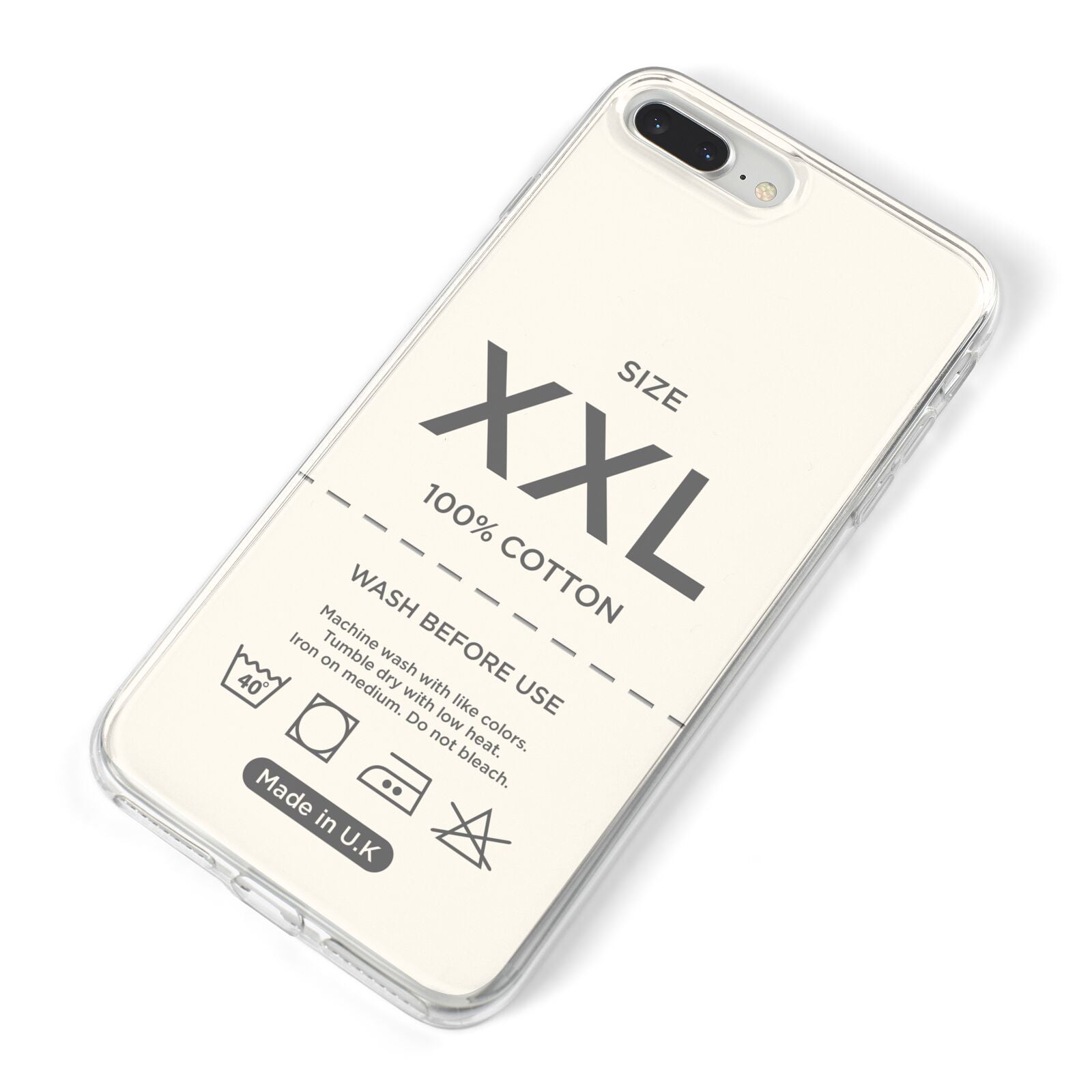 Garment Label iPhone 8 Plus Bumper Case on Silver iPhone Alternative Image