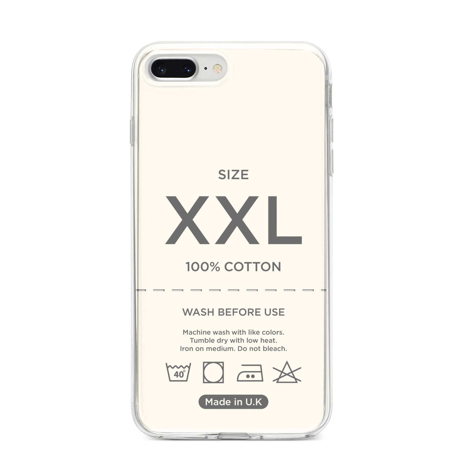 Garment Label iPhone 8 Plus Bumper Case on Silver iPhone