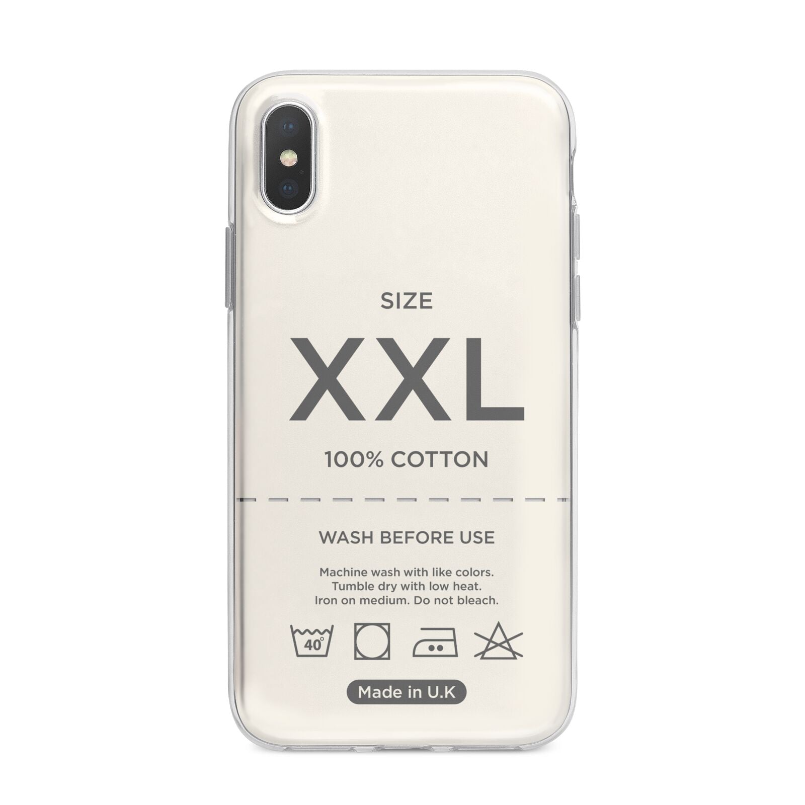 Garment Label iPhone X Bumper Case on Silver iPhone Alternative Image 1