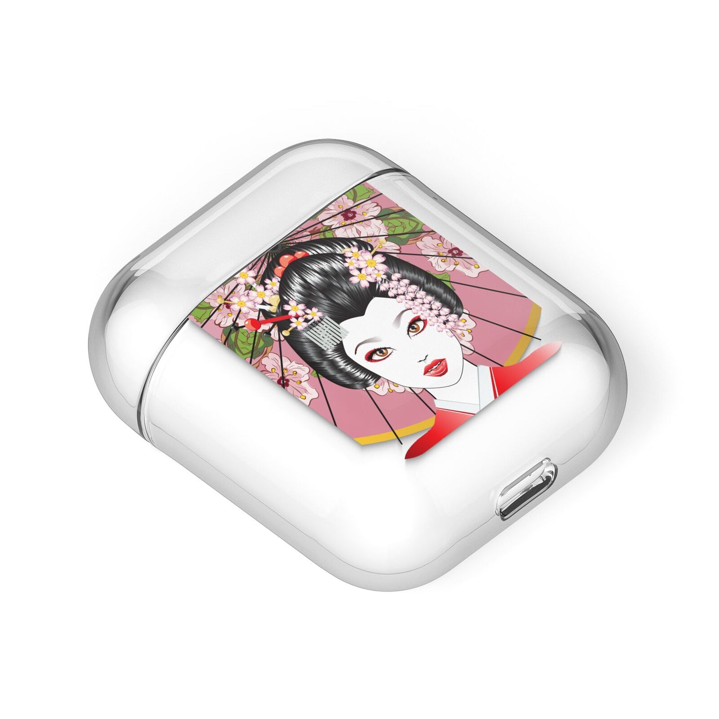 Geisha Girl AirPods Case Laid Flat