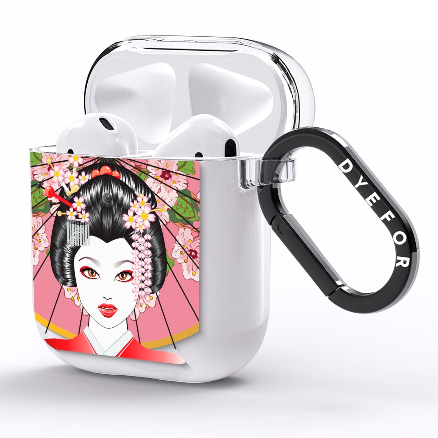 Geisha Girl AirPods Clear Case Side Image