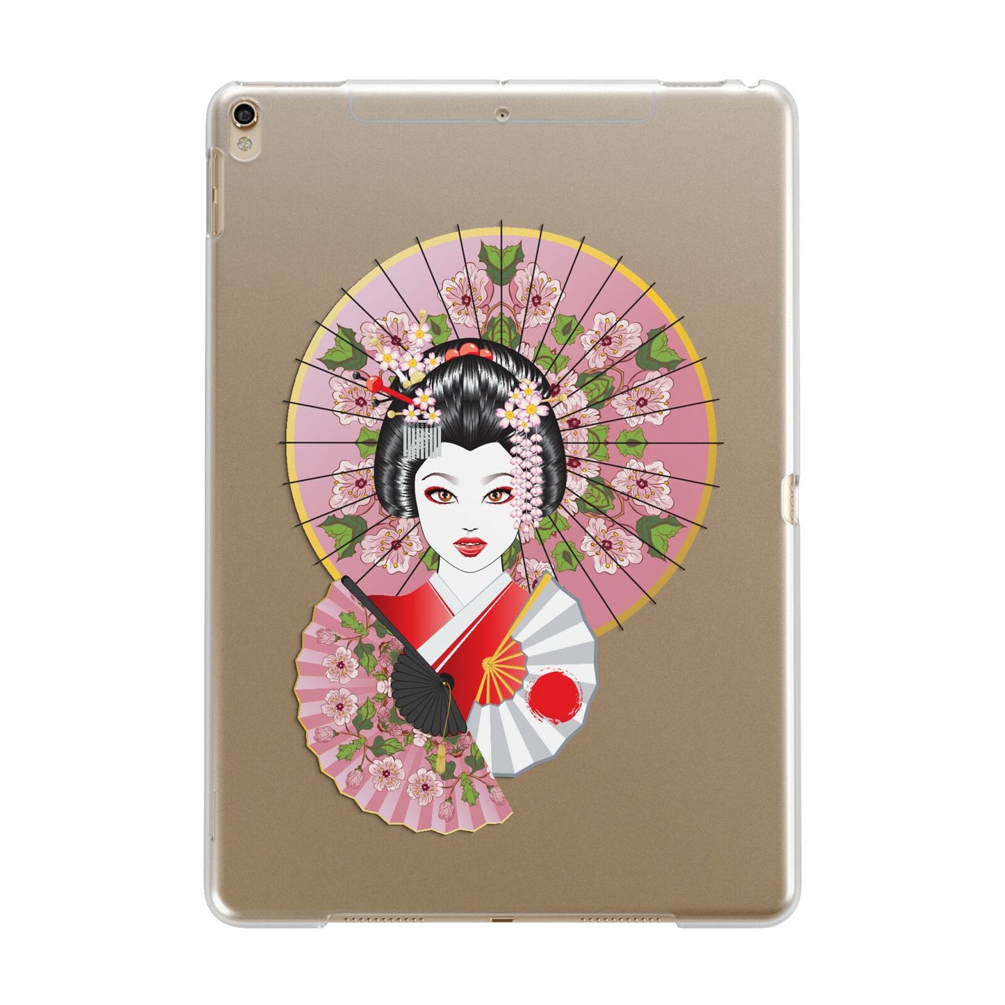 Geisha Girl Apple iPad Gold Case