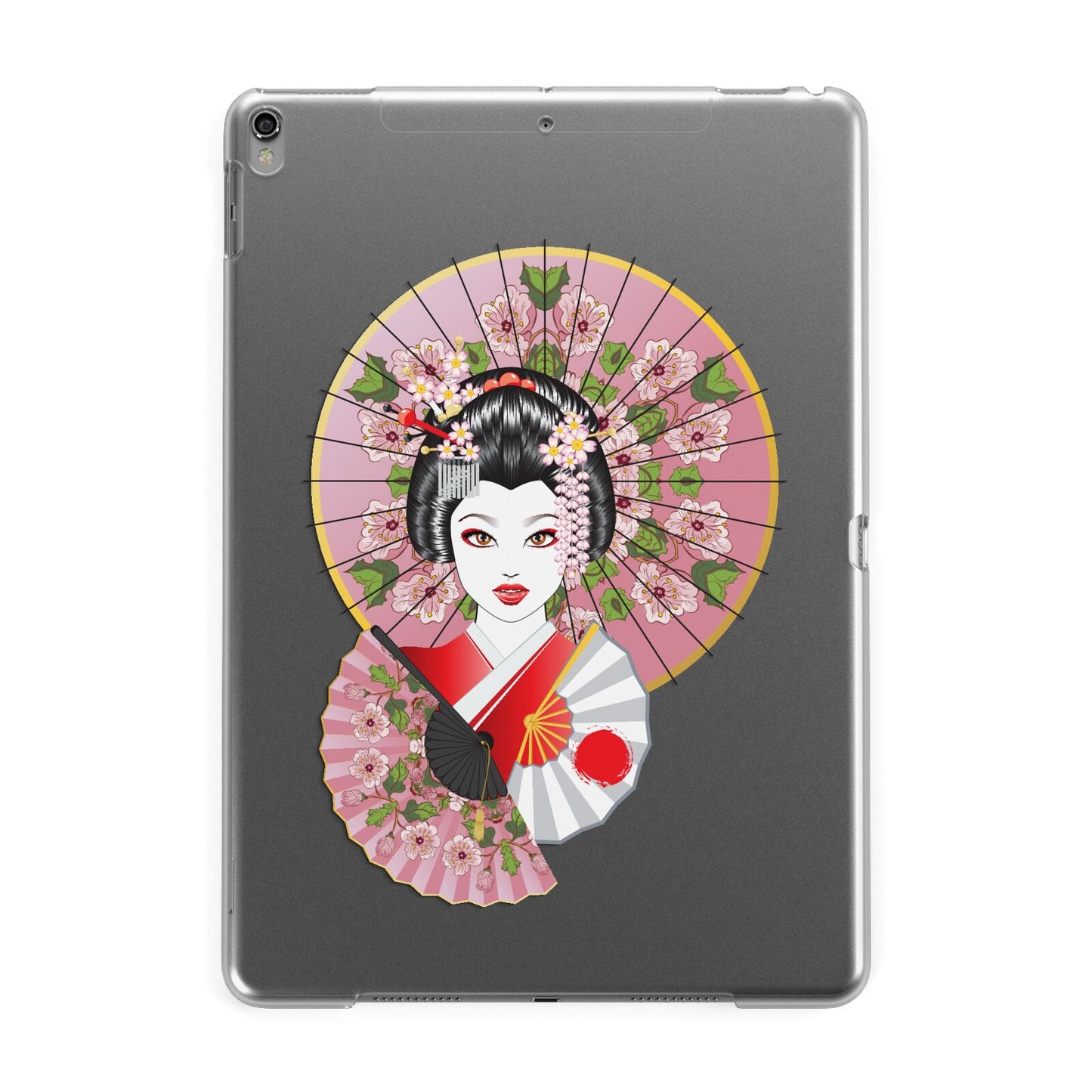 Geisha Girl Apple iPad Grey Case