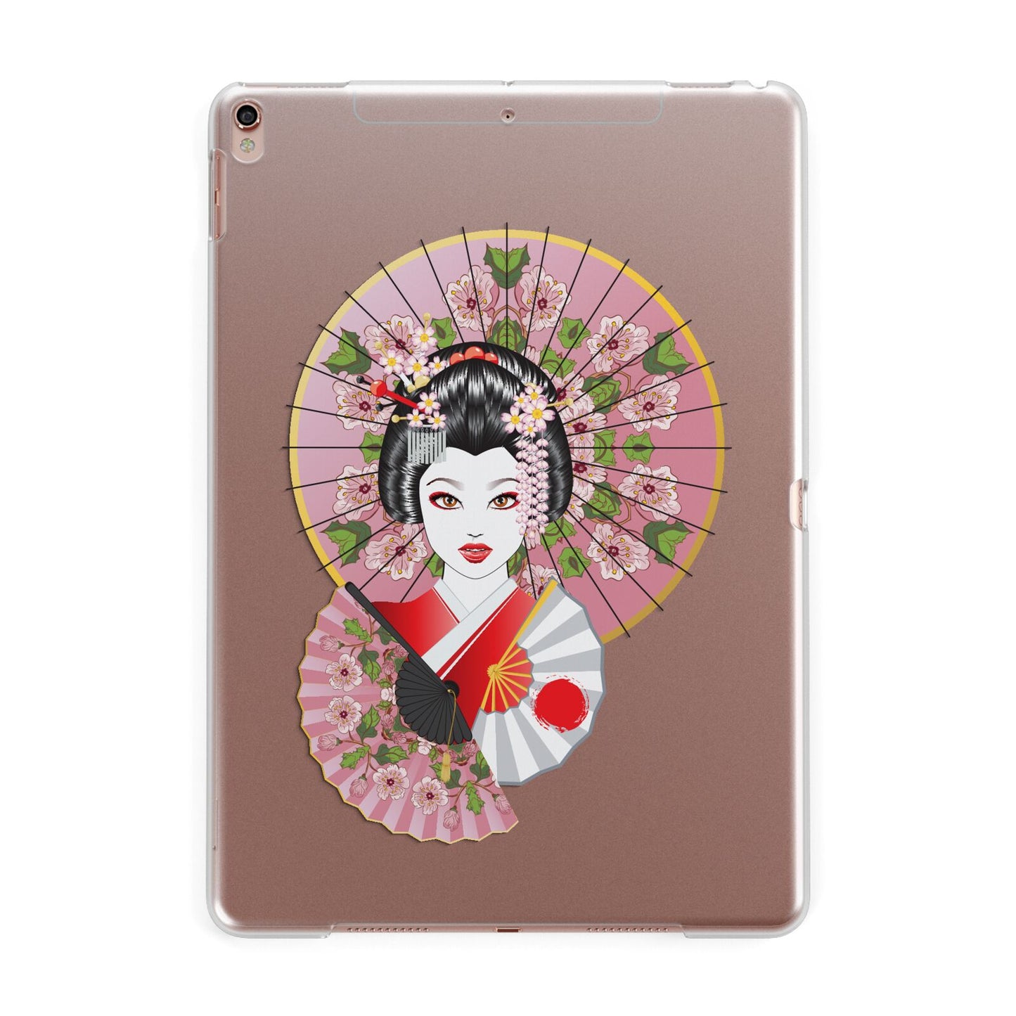 Geisha Girl Apple iPad Rose Gold Case