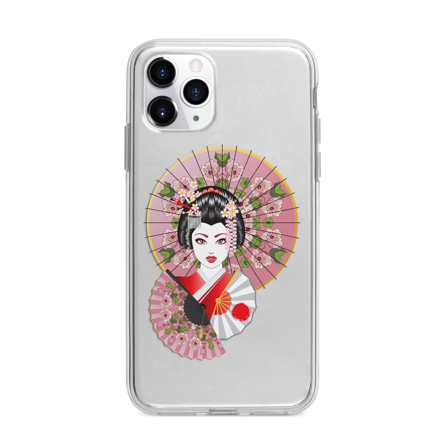 Geisha Girl Apple iPhone 11 Pro Max in Silver with Bumper Case