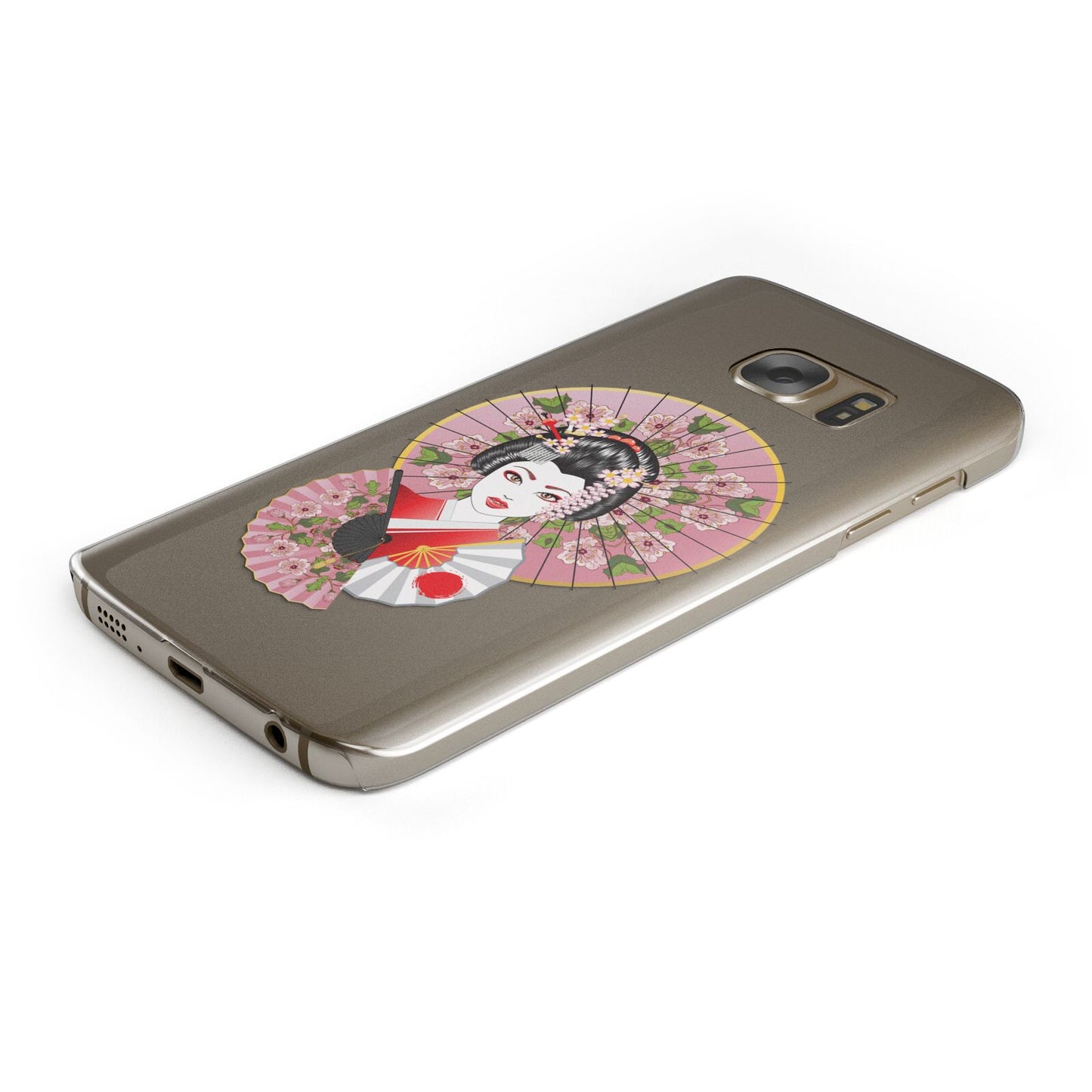 Geisha Girl Protective Samsung Galaxy Case Angled Image