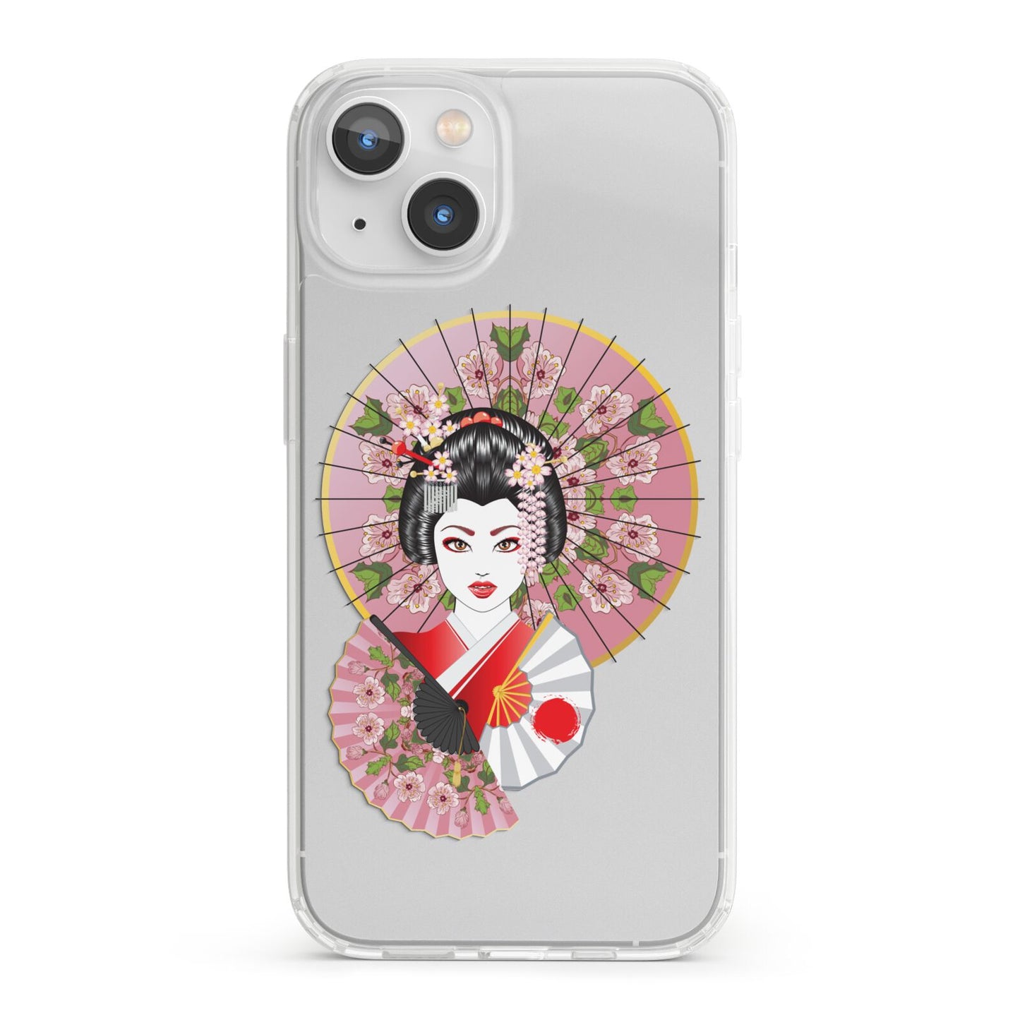 Geisha Girl iPhone 13 Clear Bumper Case