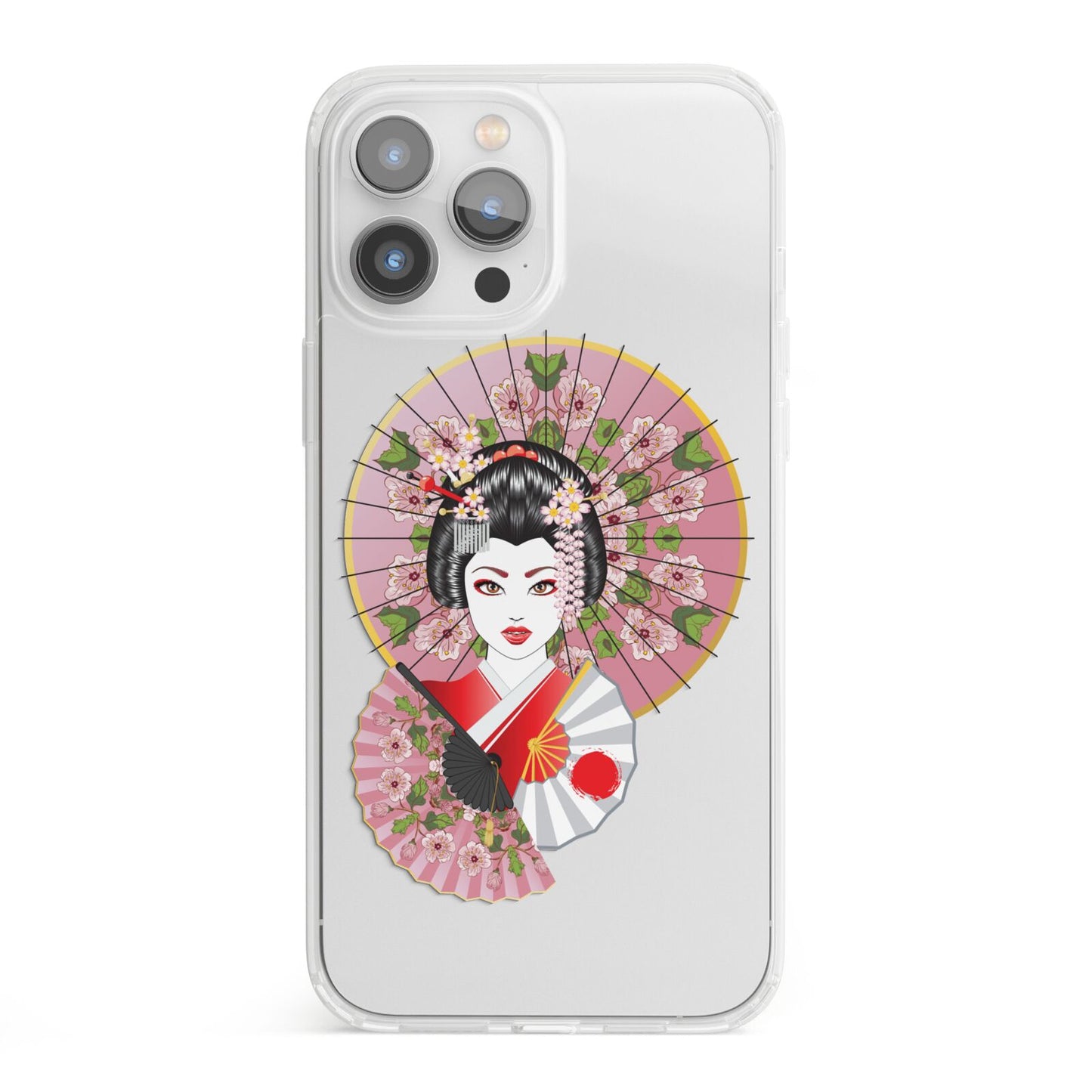 Geisha Girl iPhone 13 Pro Max Clear Bumper Case