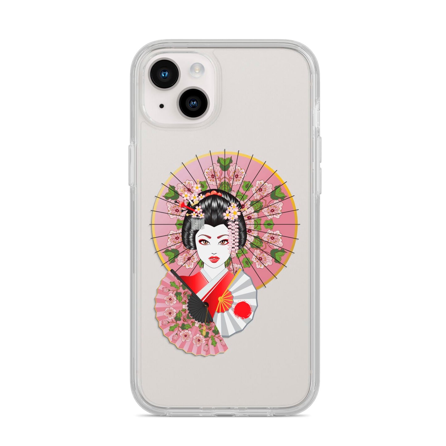 Geisha Girl iPhone 14 Plus Clear Tough Case Starlight