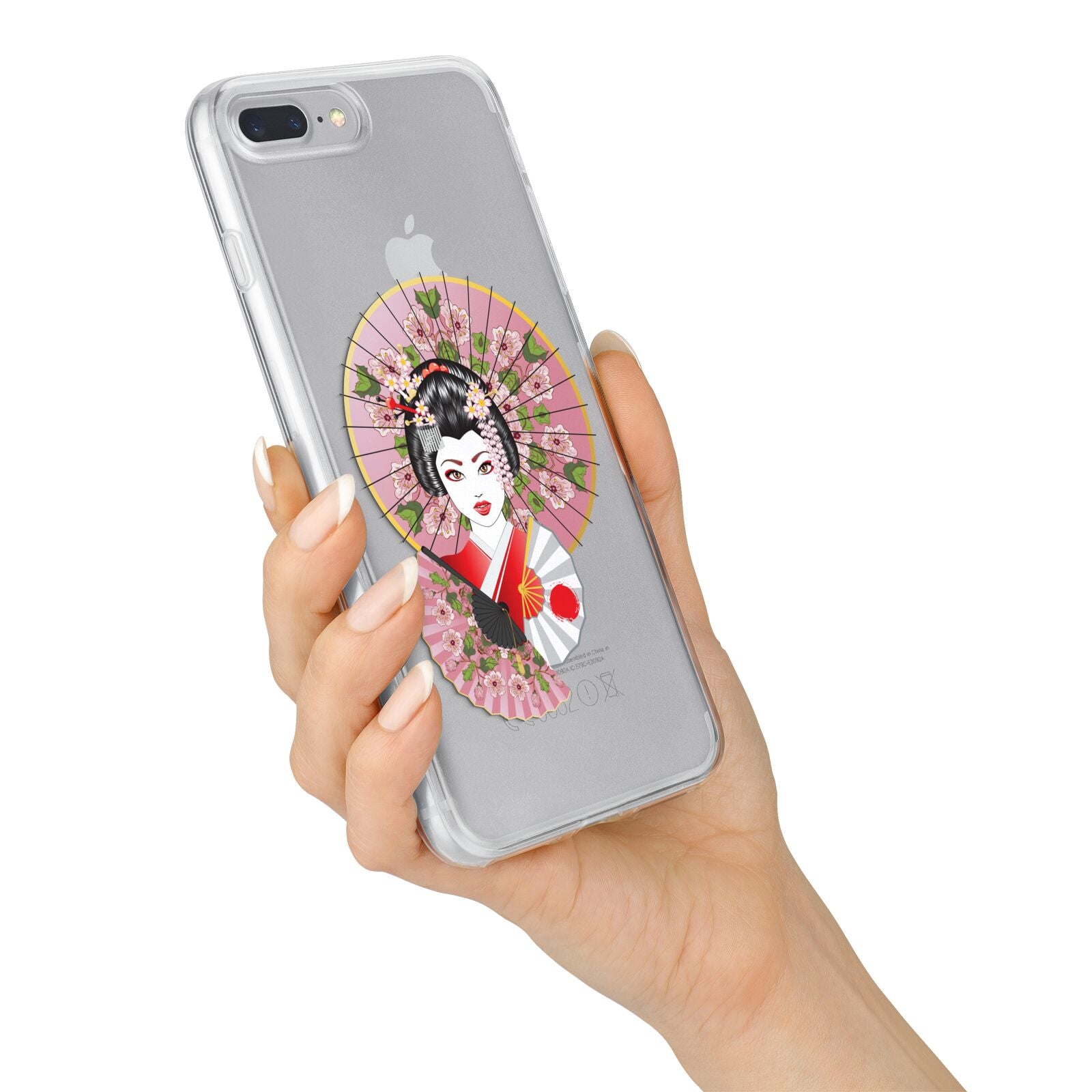 Geisha Girl iPhone 7 Plus Bumper Case on Silver iPhone Alternative Image