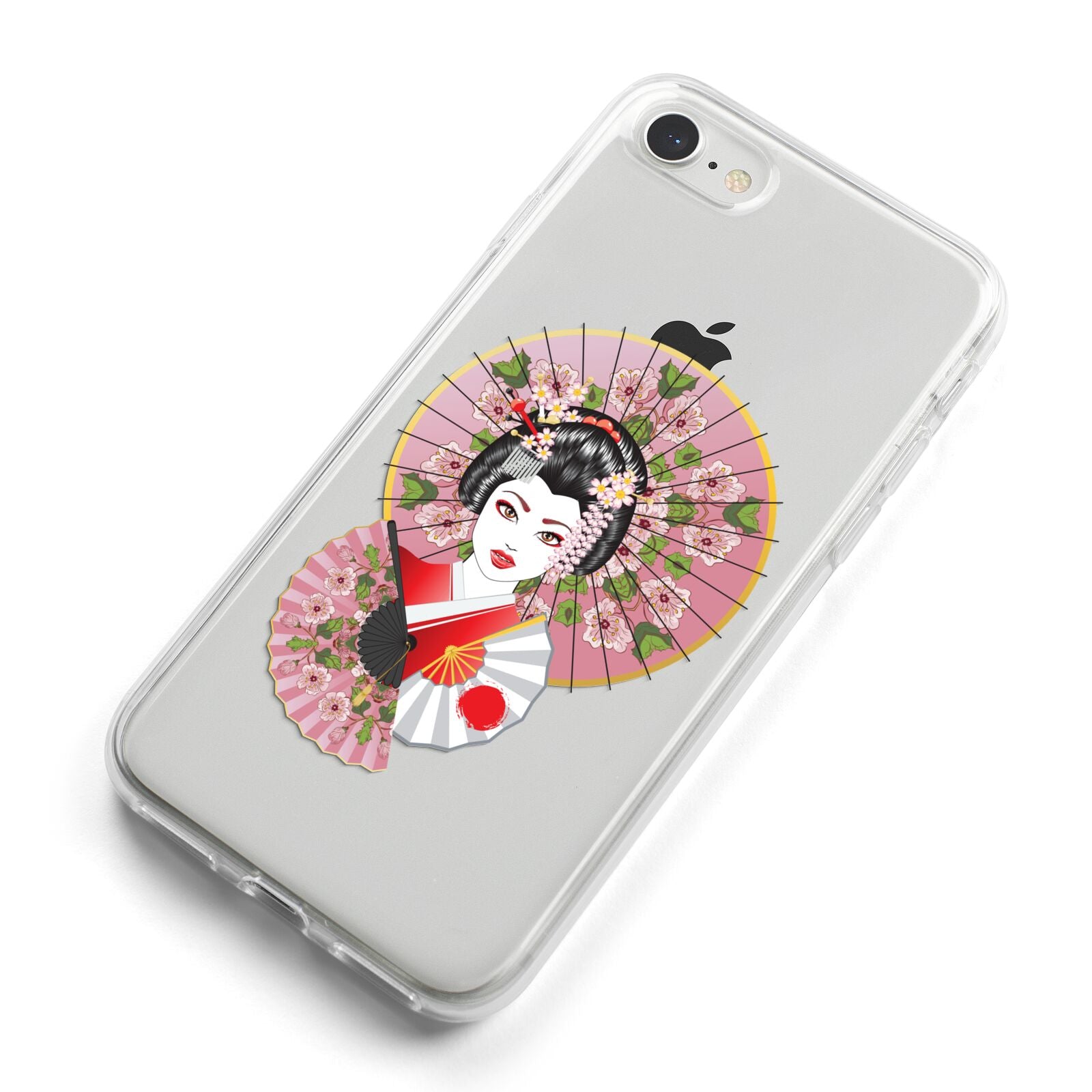 Geisha Girl iPhone 8 Bumper Case on Silver iPhone Alternative Image